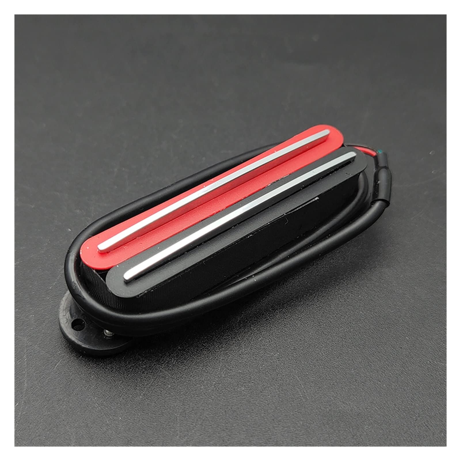 Dual Rail Humbucker Guitar Pickup - Twin Blade Electric Guitar Pickup with Coil Splitting (Crimson-Black Blade) | Perfect for Rock, Metal & Blues Performances