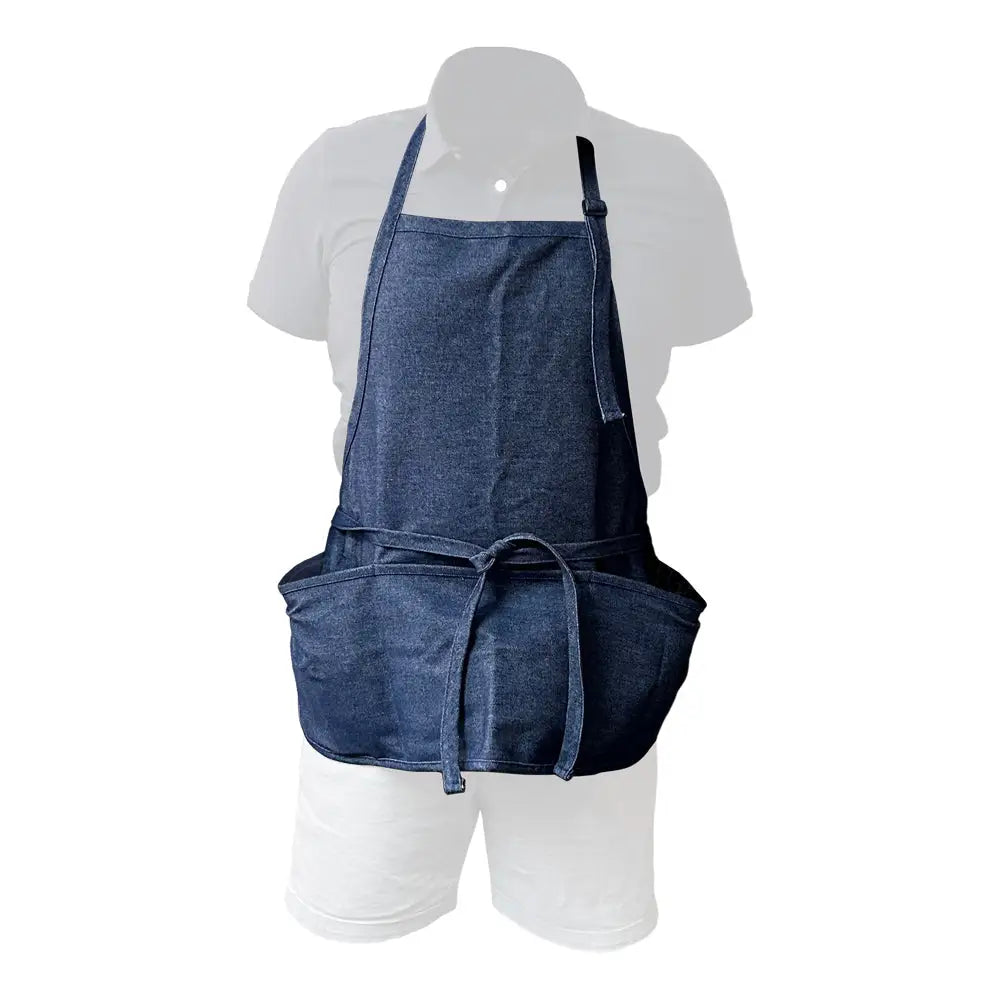 AA Denim 3 Pocket Shop Apron - 24 x 28 Inches - Heavy Duty Work Apron for Cooking, Gardening & DIY Projects - Perfect for Chefs, Craftsmen & Hobbyists
