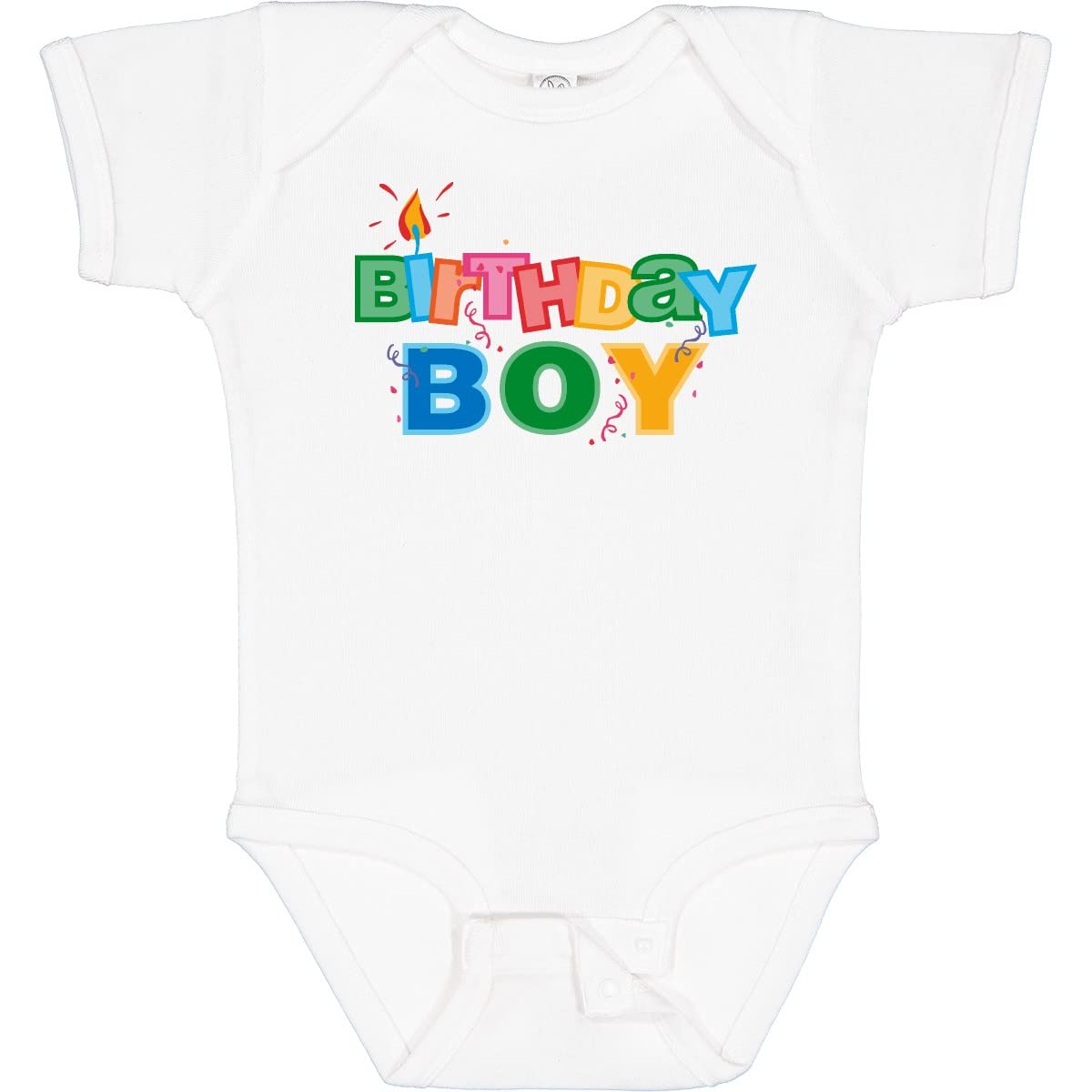 Inktastic Birthday Boy Letters Baby Bodysuit - Cute Outfit for 1st Birthday Party, Baby Shower Gift & Newborn Photo Shoot