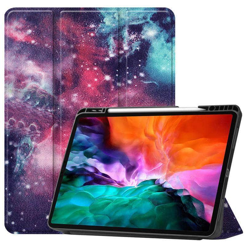 Premium Tri-Fold Leather Case for iPad Pro 2021 | Slim Protective Cover with Auto Sleep/Wake | Perfect for Work, Travel & Home Use