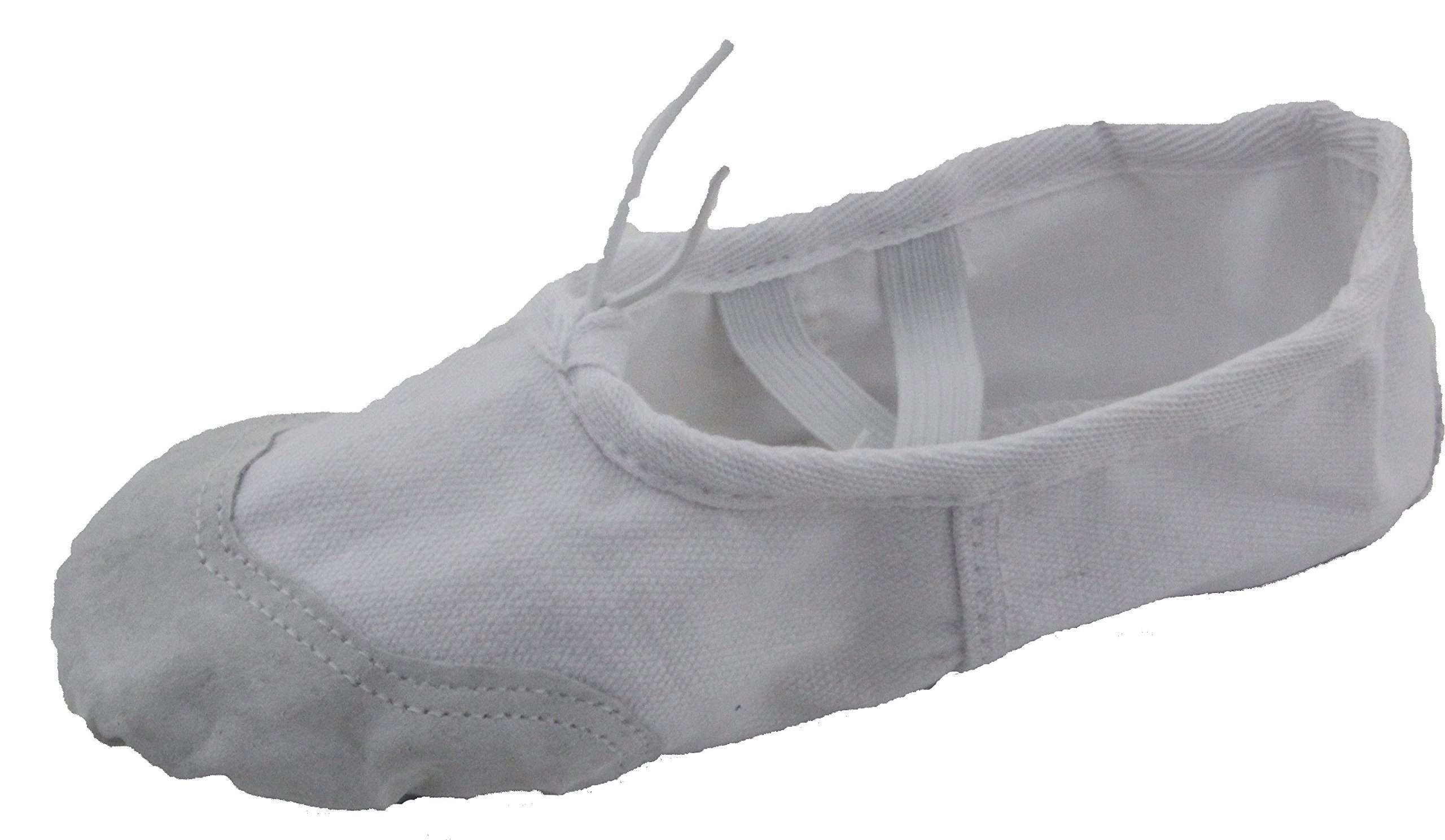 Girl's White Ballet Flats Size 6.5 - Comfortable Kids Dance Shoes for Ballet Class & Party Wear