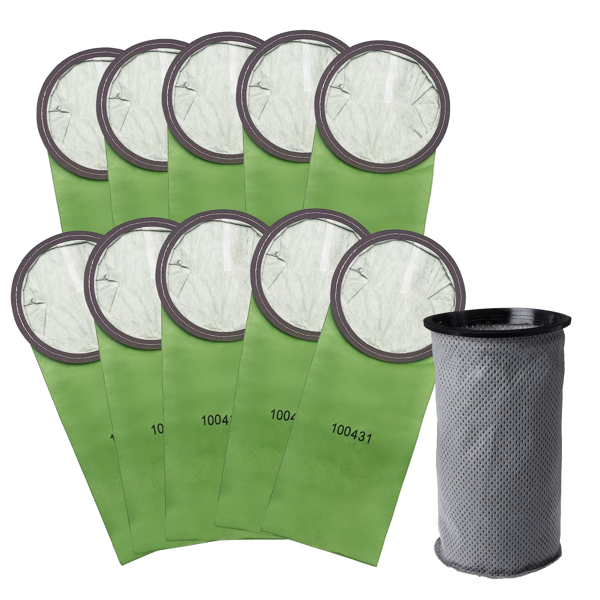 Smilefil Round 6QT Intercept Micro Filter Paper Bags 100431 & Reusable Micro Cloth Filter Bags 100564 - Replacement for Proteam 6 Quart Backpack Vacuum Cleaners - Perfect for Commercial Cleaning, Office Maintenance, and Home Deep Cleaning