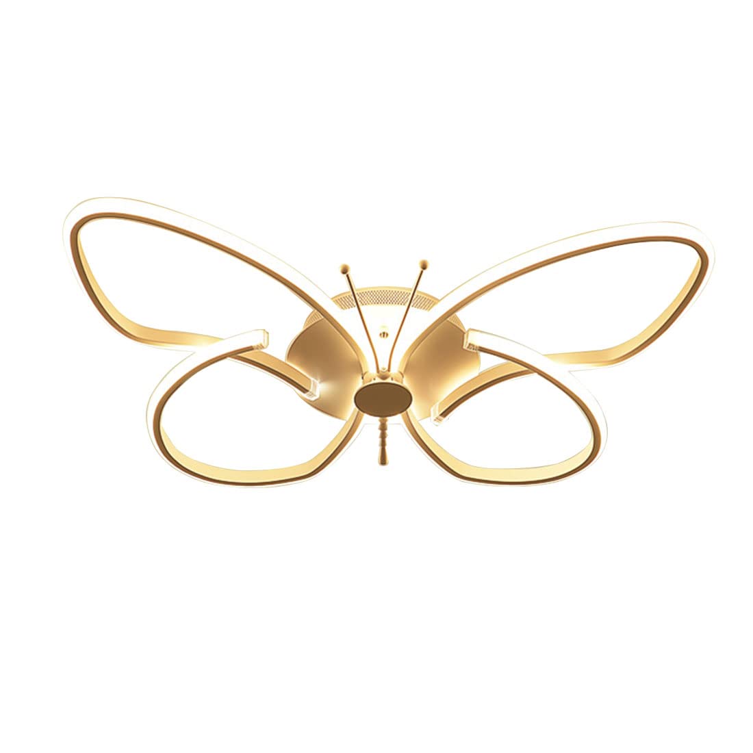 Modern Dimmable LED Ceiling Light with Remote Control - Creative Butterfly Cartoon Design for Kids Room, Bedroom & Hall (15 Inches/38CM) - Perfect for Nursery Decor, Children's Playroom & Cozy Bedroom Lighting