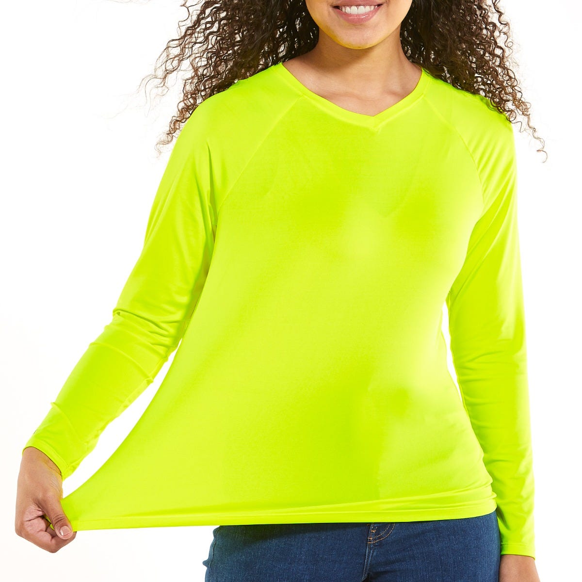 Women's Bosun V-Neck Long Sleeve T-Shirt - Soft Cotton Casual Top for Everyday Wear | Perfect for Work, Weekend & Layering