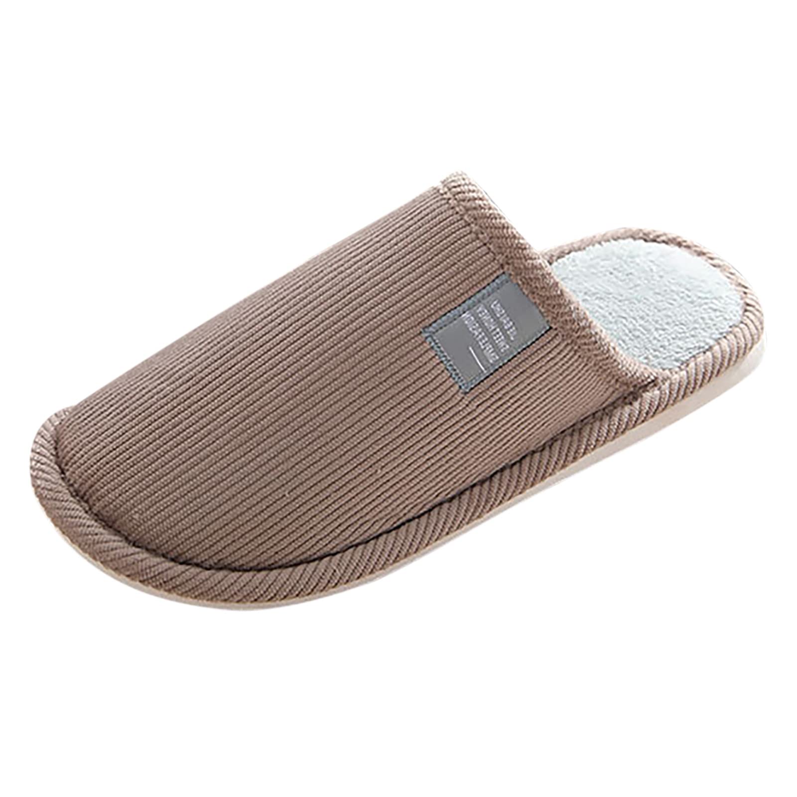 Soft Plush Men's House Slippers - Warm & Comfortable Flip Flop Indoor Shoes for Home, Lounge & Relaxation