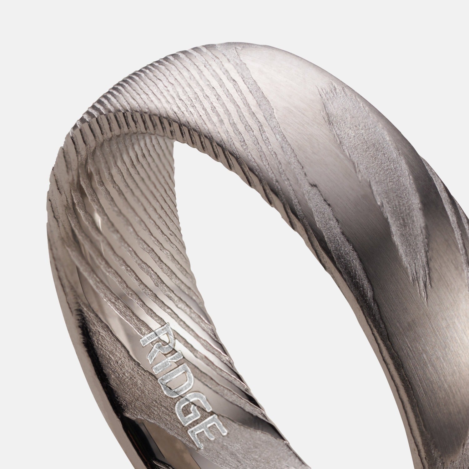 Premium Damascus Steel 6mm Rounded Ring Set for Men - Durable & Stylish Wedding Band, Anniversary Gift, or Everyday Jewelry - Perfect for Engagements, Weddings & Special Occasions