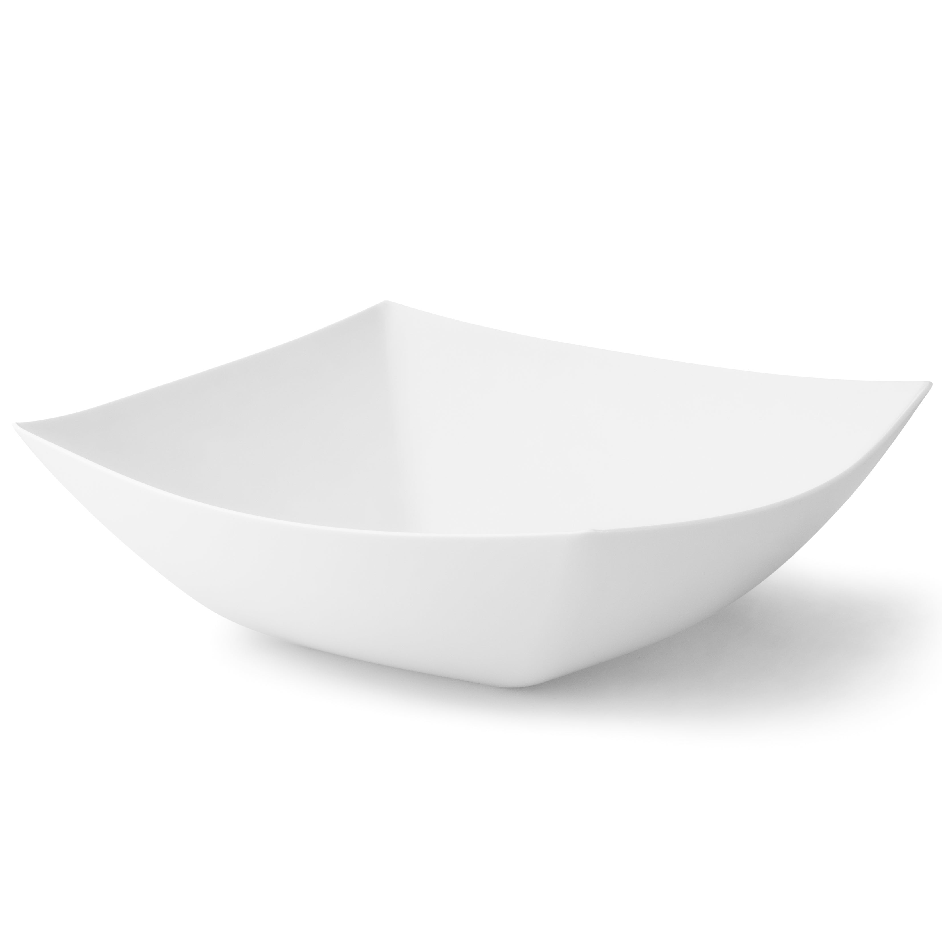 4-Pack Square Fancy White Serving Bowls - Elegant Porcelain Dishware for Salads, Desserts, Parties & Home Decor | Durable & Stylish Kitchenware