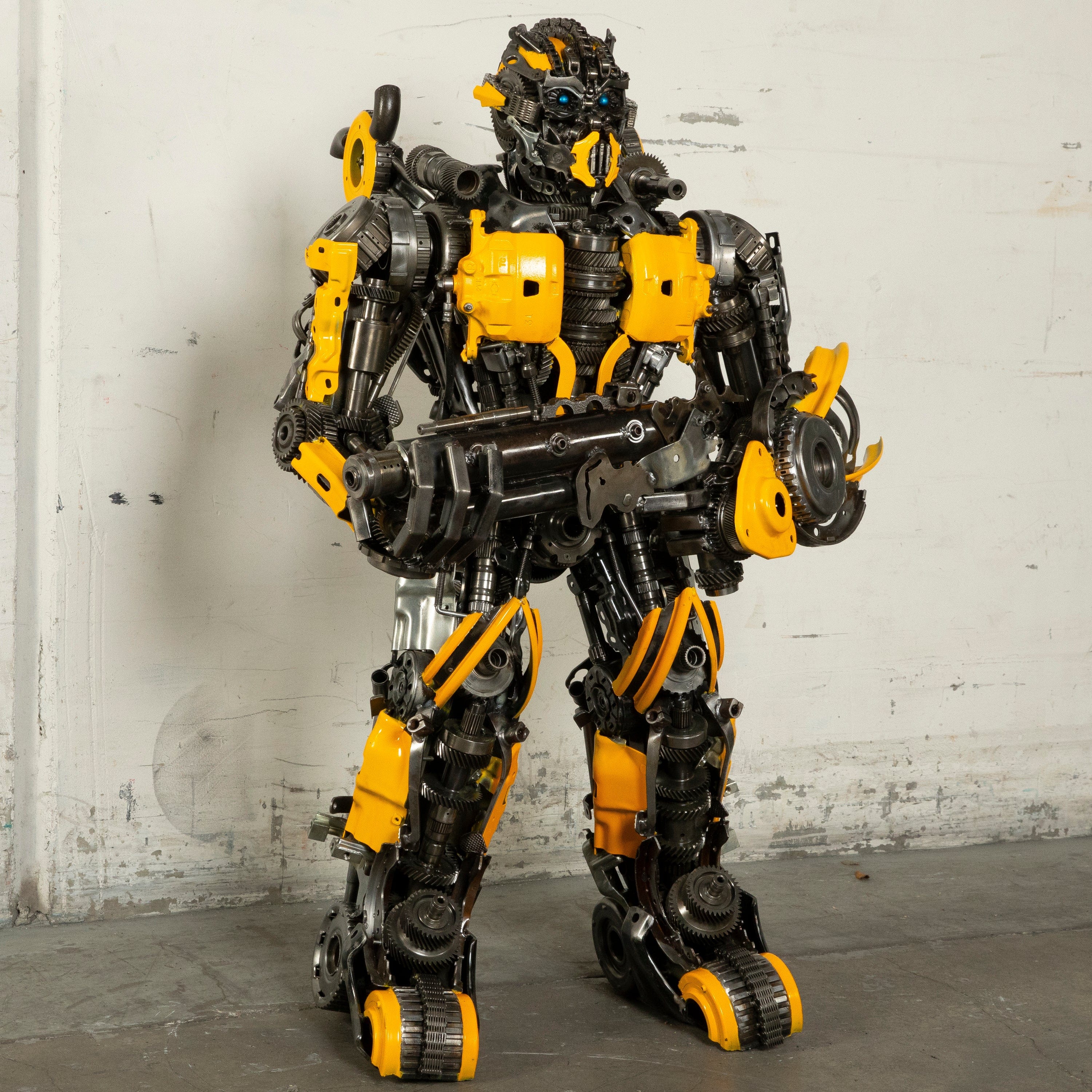 55 Bumblebee Inspired Recycled Metal Art Sculpture - Eco-Friendly Home Decor for Living Room, Office & Garden | Unique Wall Art Gift for Nature Lovers