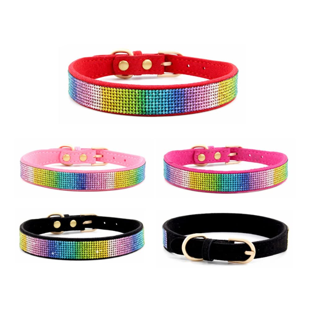 Sparkling Rhinestone Dog Collar for Small, Medium & Large Dogs - Cute Bling Jewelry Pet Collar for Puppies, Cats & Female Pets - Perfect for Princess Pets, Daily Walks & Special Occasions