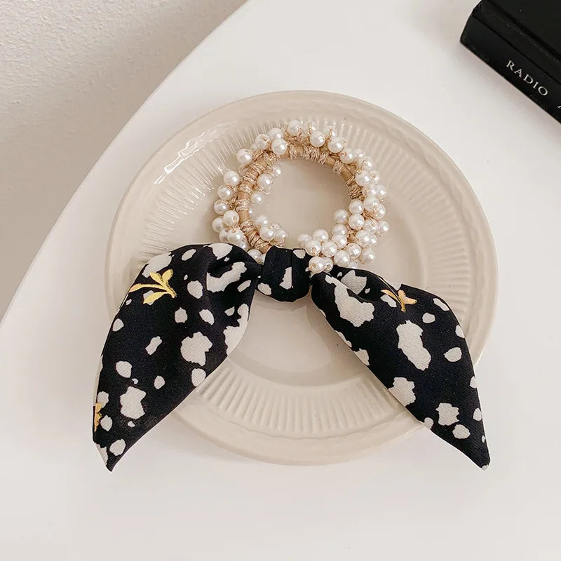Satin Scrunchie Hair Tie with Long Ribbon - Elegant Hair Accessory for Women & Girls, Perfect for Everyday Wear, Parties, and Special Occasions