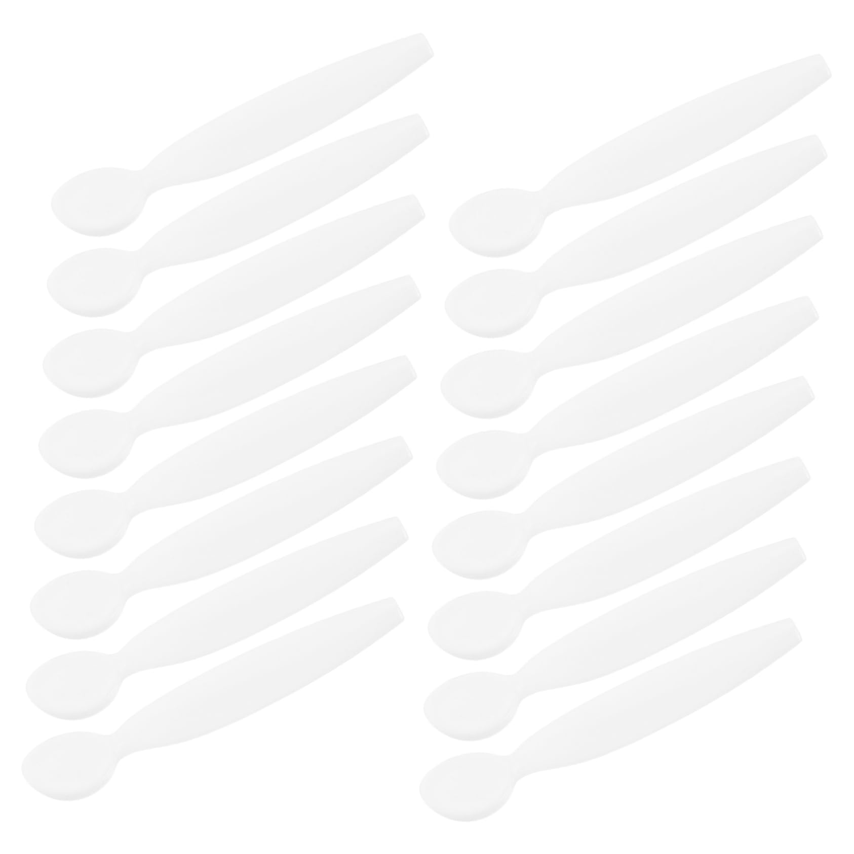20pcs White PP Skincare Spatula Set - Face Lotion Applicator, Cosmetic Spoon for Women - Perfect for Creams, Serums & Beauty Products Application