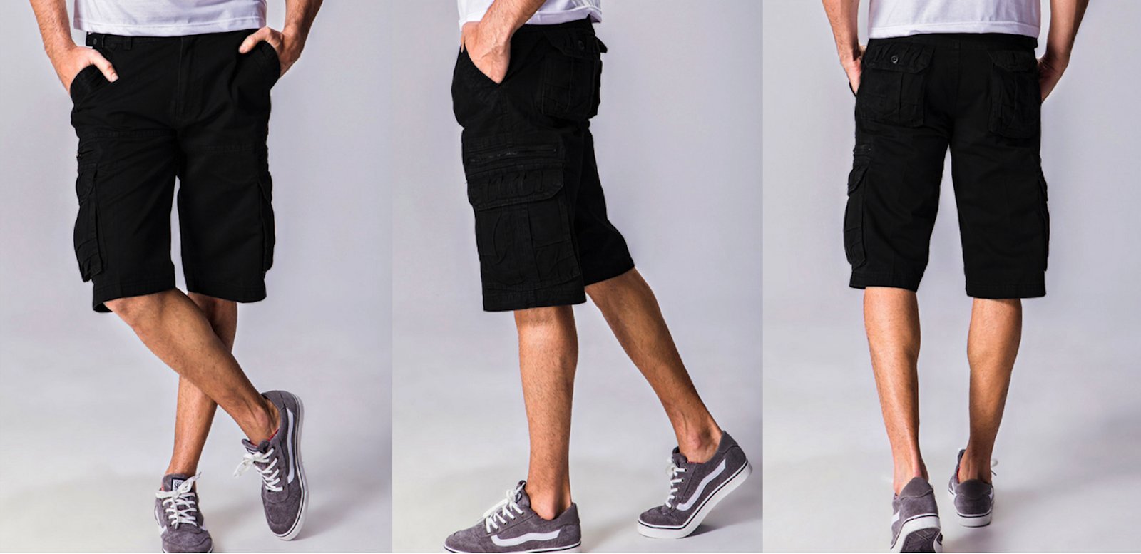 Men's Military Style Combat Cargo Shorts - Cotton Tactical Shorts with Multiple Pockets for Outdoor Hiking, Camping & Casual Wear (Belt Not Included)