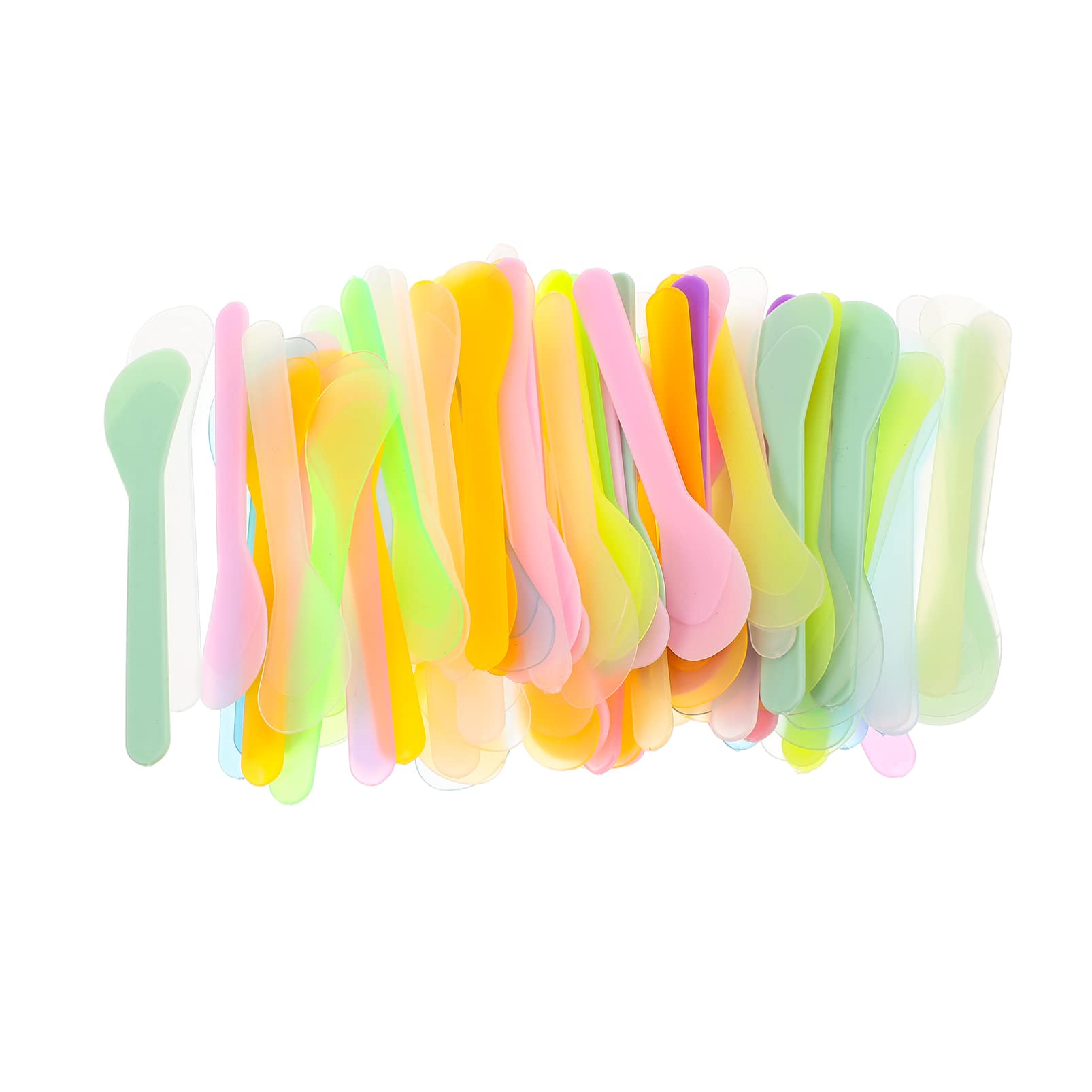 FOMIYES 100Pcs Mini Skincare Spatula Set - Small Makeup Scoop for Creams, Lotions & Moisturizers | Facial Mask & Jar Spatula Tool | Perfect for At-Home Spa, Travel & Professional Salon Use