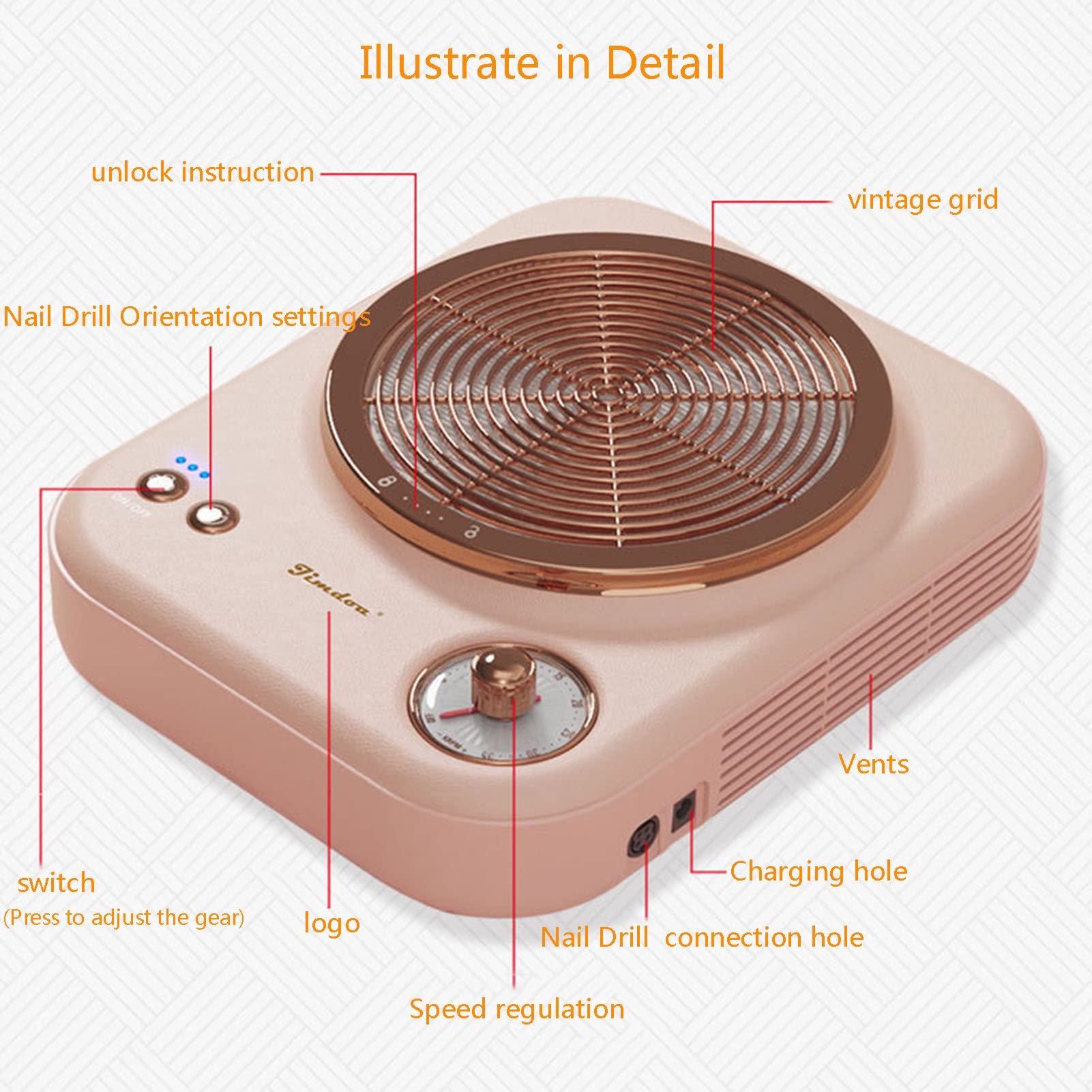 2 in 1 Nail Dust Collector with Professional Nail Drill Machine | Powerful Vacuum Cleaner for Acrylic Nails | Salon Equipment with 16oz Capacity | Perfect for Nail Salons, Home Manicures & Professional Nail Technicians