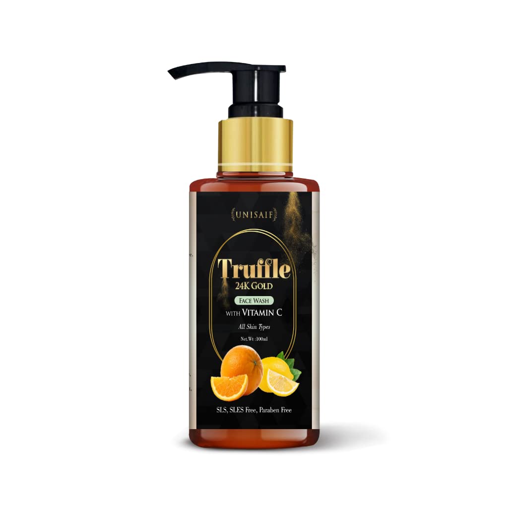 Truffle Vitamin C Face Wash for Men & Women - Deep Cleansing, Hydrating & Exfoliating Facial Cleanser with Natural Truffle Extract | Brightens & Revitalizes Skin | 100ml | Perfect for Daily Skincare Routine & Acne-Prone Skin