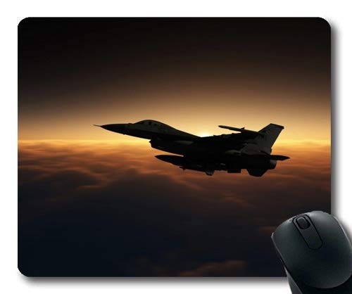 High-Performance Gaming Mouse Pad with Fighter Jet Design & Stitched Edges - Perfect for PC, Laptop, Office & Esports Gaming