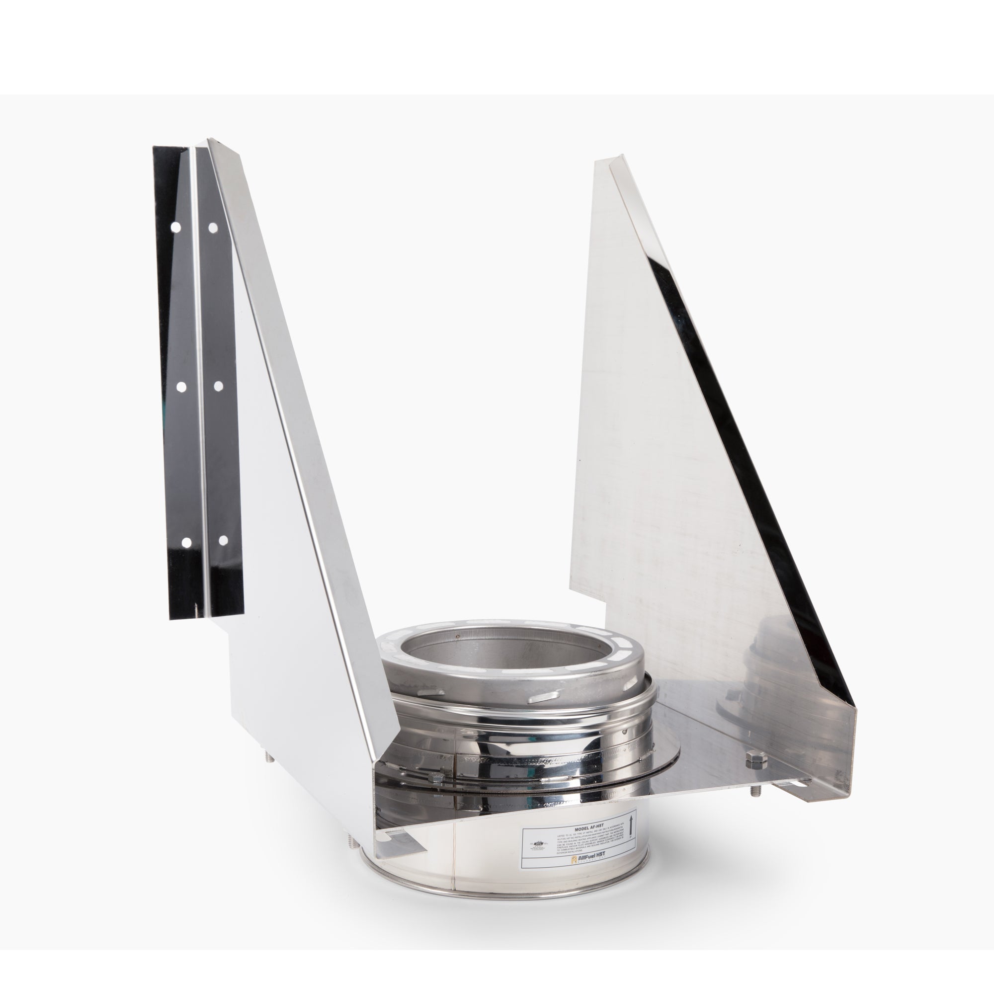 8-Inner Diameter Chimney Pipe Base Wall Support Kit - Heavy Duty Stainless Steel Mounting Bracket for Fireplace & Wood Stove Venting - Perfect for Home, Garage & Outdoor Use