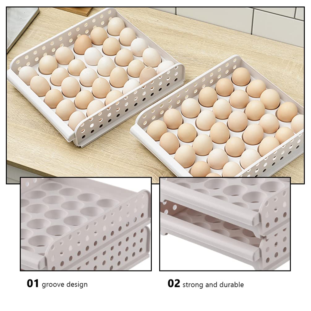 1pc Egg Storage Container - Practical Refrigerator Egg Holder with Grid Design for Freshness Keeper | Perfect for Kitchen, Fridge Organization & Farm Fresh Egg Storage