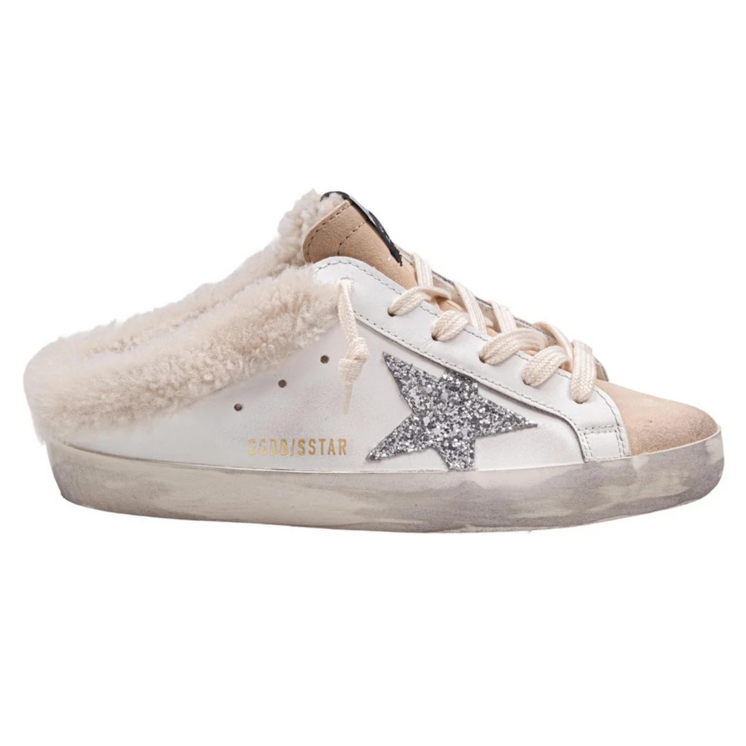 Premium Shearling Super Star Sabot Slippers - Cozy & Stylish Indoor/Outdoor House Shoes for Women - Perfect for Winter, Lounge & Home Comfort