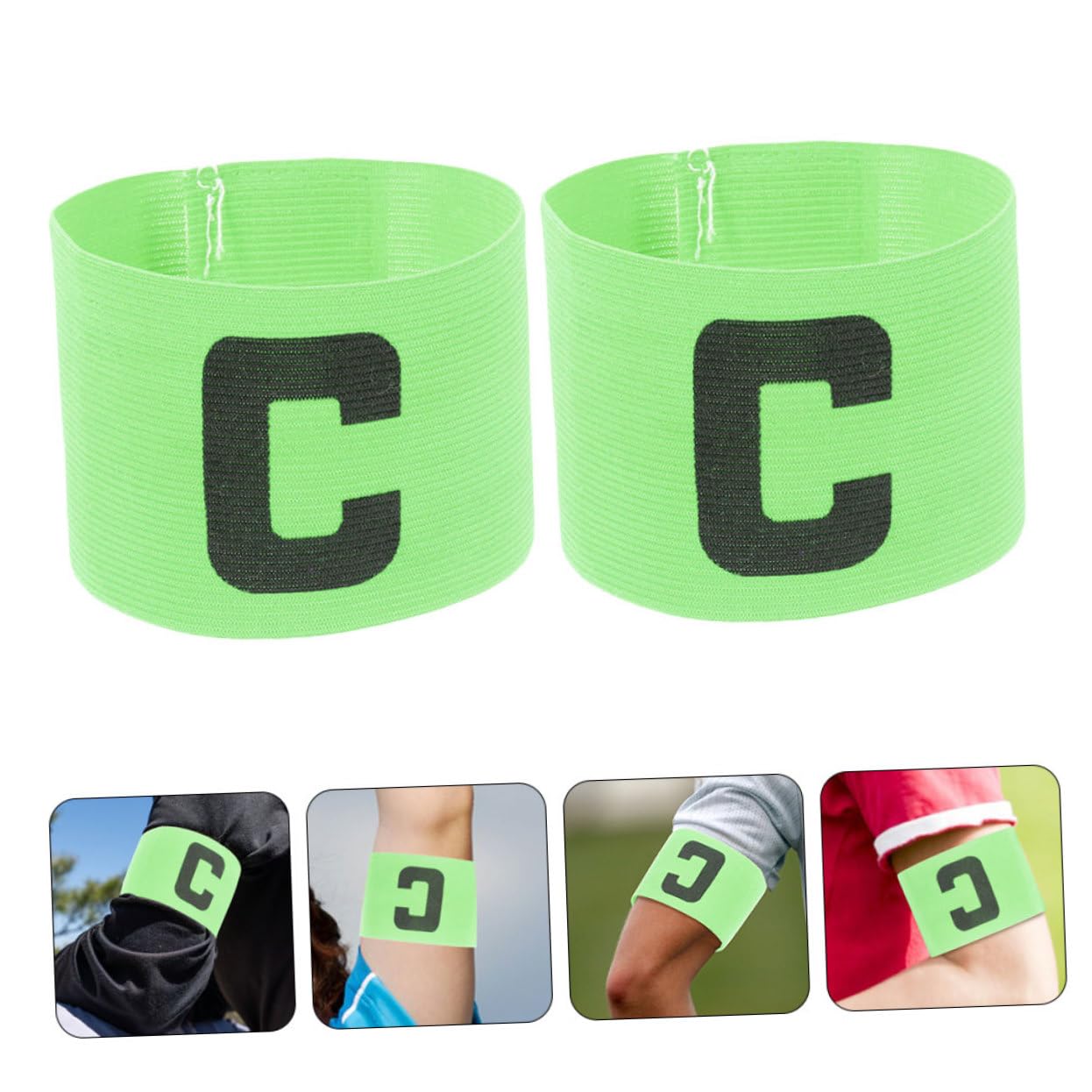 8 Pack Adjustable Football Captain Armbands - Soccer Team Leader Arm Bands with Velcro Strap for Men & Women - Perfect for Matches, Training & Team Identification