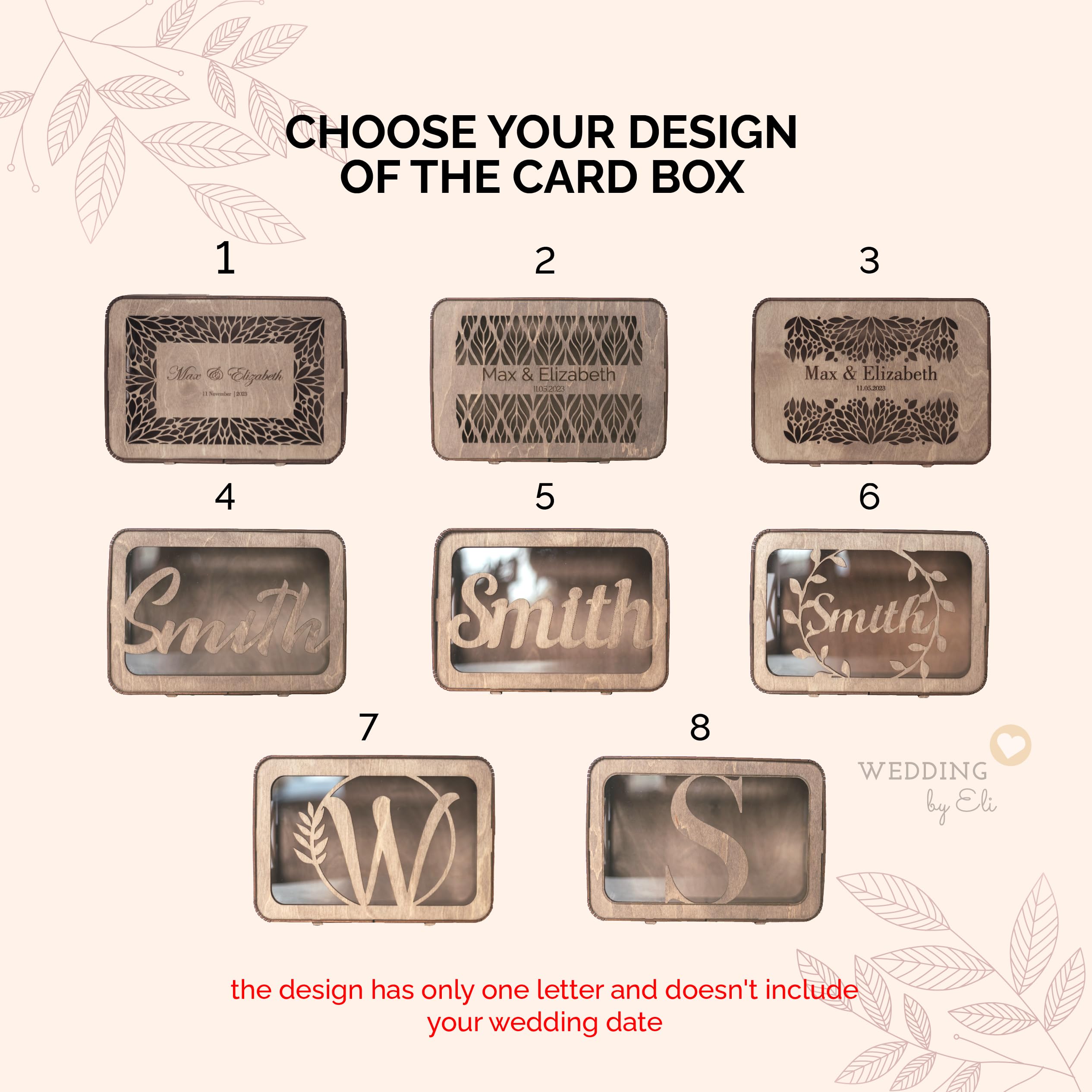 Custom Wedding Card Box - Rustic Wood & Acrylic Money Gift Holder for Boho Wedding Decor | Perfect for Reception, Bridal Shower & Anniversary Celebrations