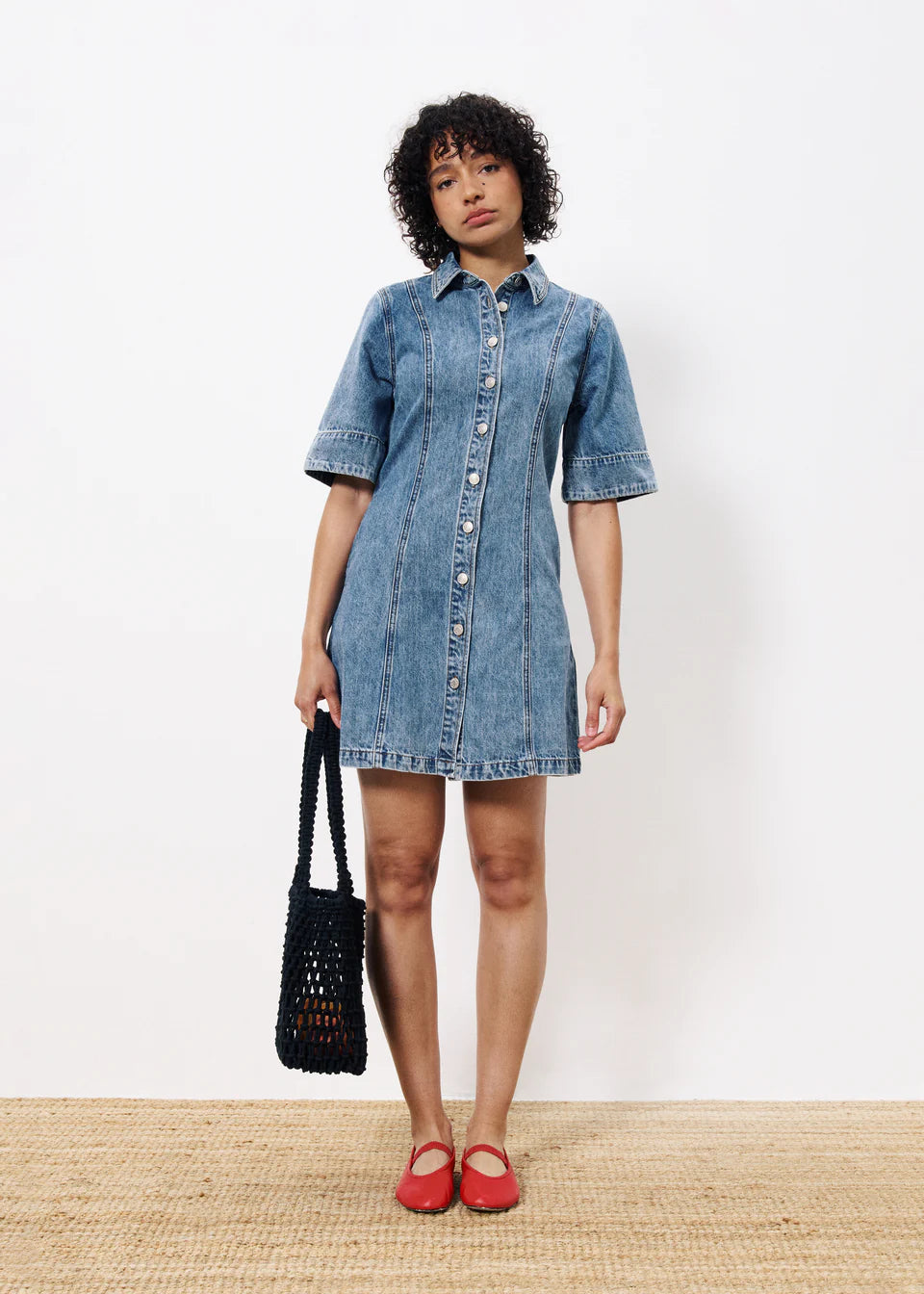 Ellyne Women's Blue Denim Dress - Casual & Stylish Outfit for Everyday Wear, Date Night, and Summer Fashion