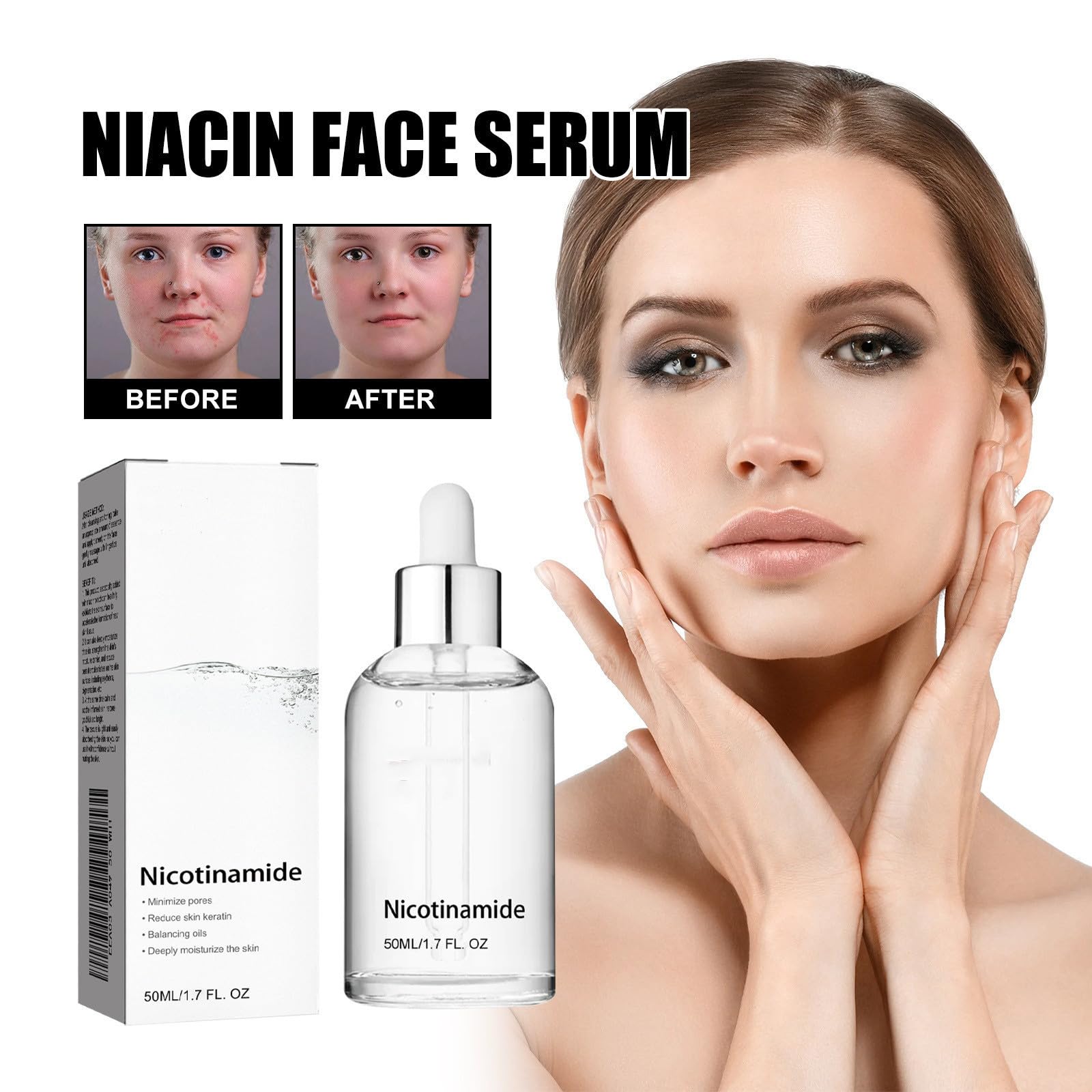 Niacinamide Serum for Freckles & Blemish Removal - Brightening Facial Treatment for Dark Spots & Hyperpigmentation | Perfect for Daily Skincare Routine & Nighttime Use