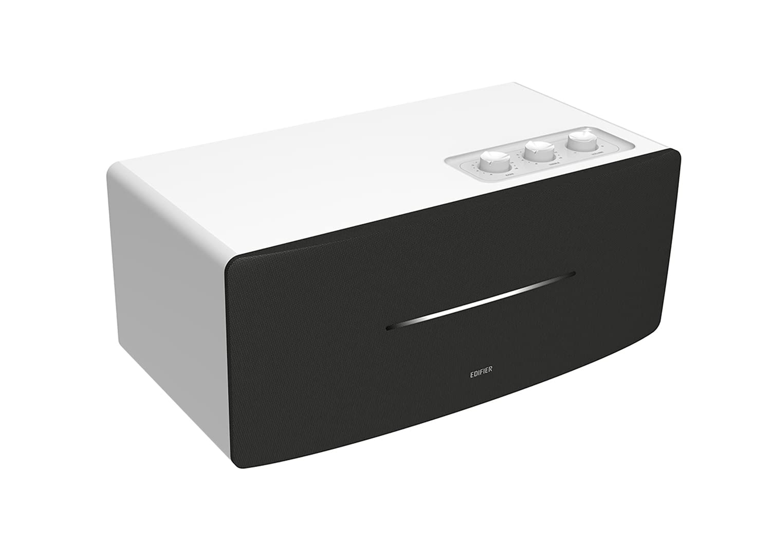 Edifier D12 Bookshelf Speaker - 70W RMS Stereo Bluetooth Speaker with Subwoofer Line Out - Wireless Computer Speaker for Desktop, Home Theater, Gaming & Music (White)