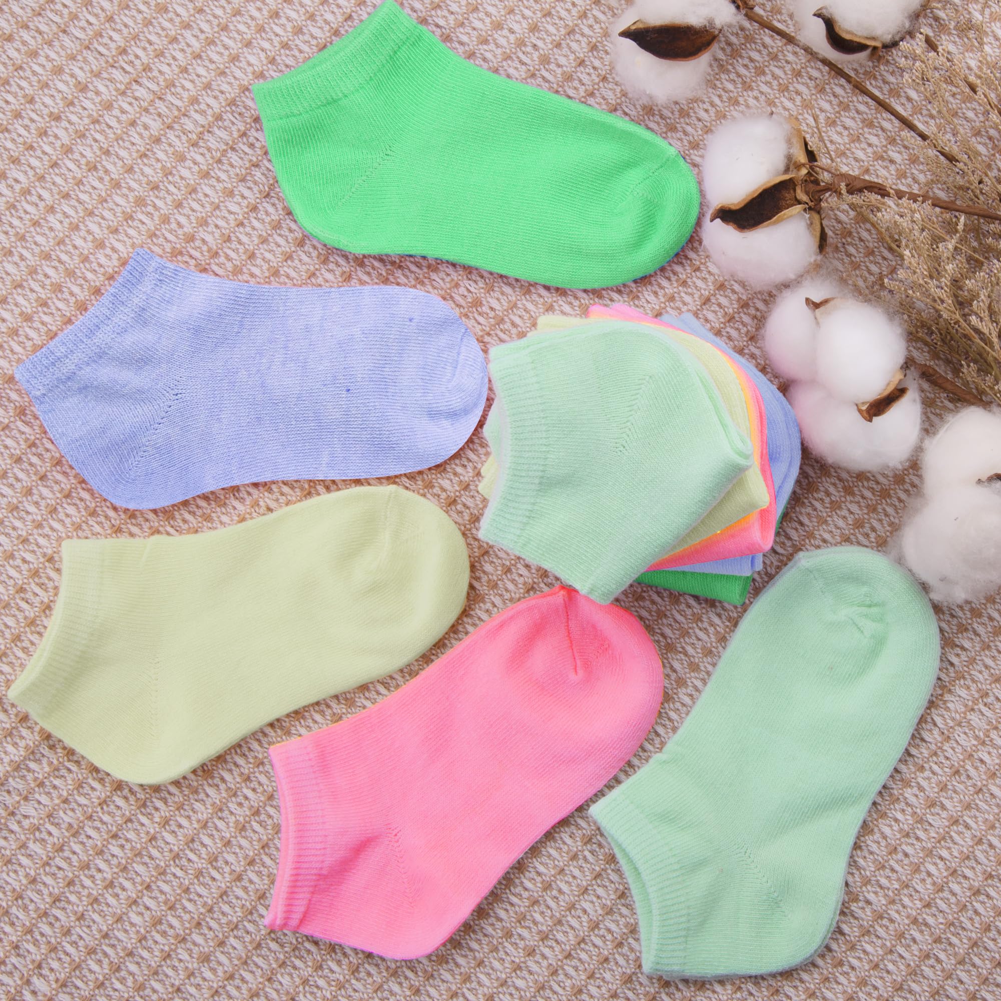 **Duufin 25 Pairs Toddler Ankle Socks - Low Cut Half Cushion Kids Socks for Boys & Girls - Soft & Breathable for Play, School & Daily Wear**