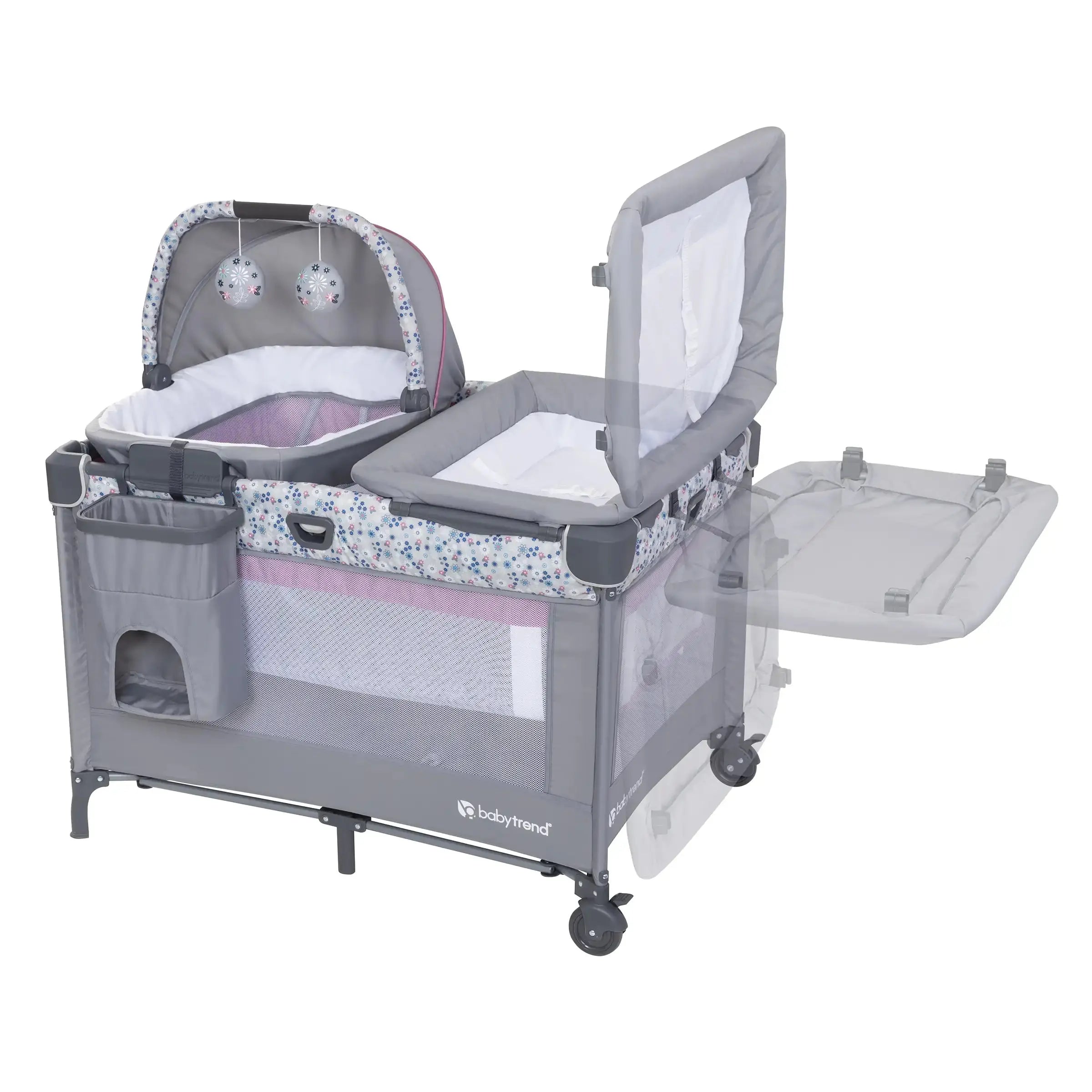 Portable Baby Playard with Rocking Cradle - Lightweight Nursery Den Playpen for Newborns & Toddlers - Perfect for Home, Travel & Daycare Use