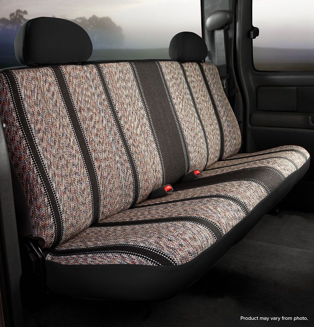 FIA TR44 BLACK Universal Fit Truck Bench Seat Cover - Heavy Duty, Non-Slip Protection for Pickup Trucks & SUVs - Perfect for Work, Camping & Road Trips