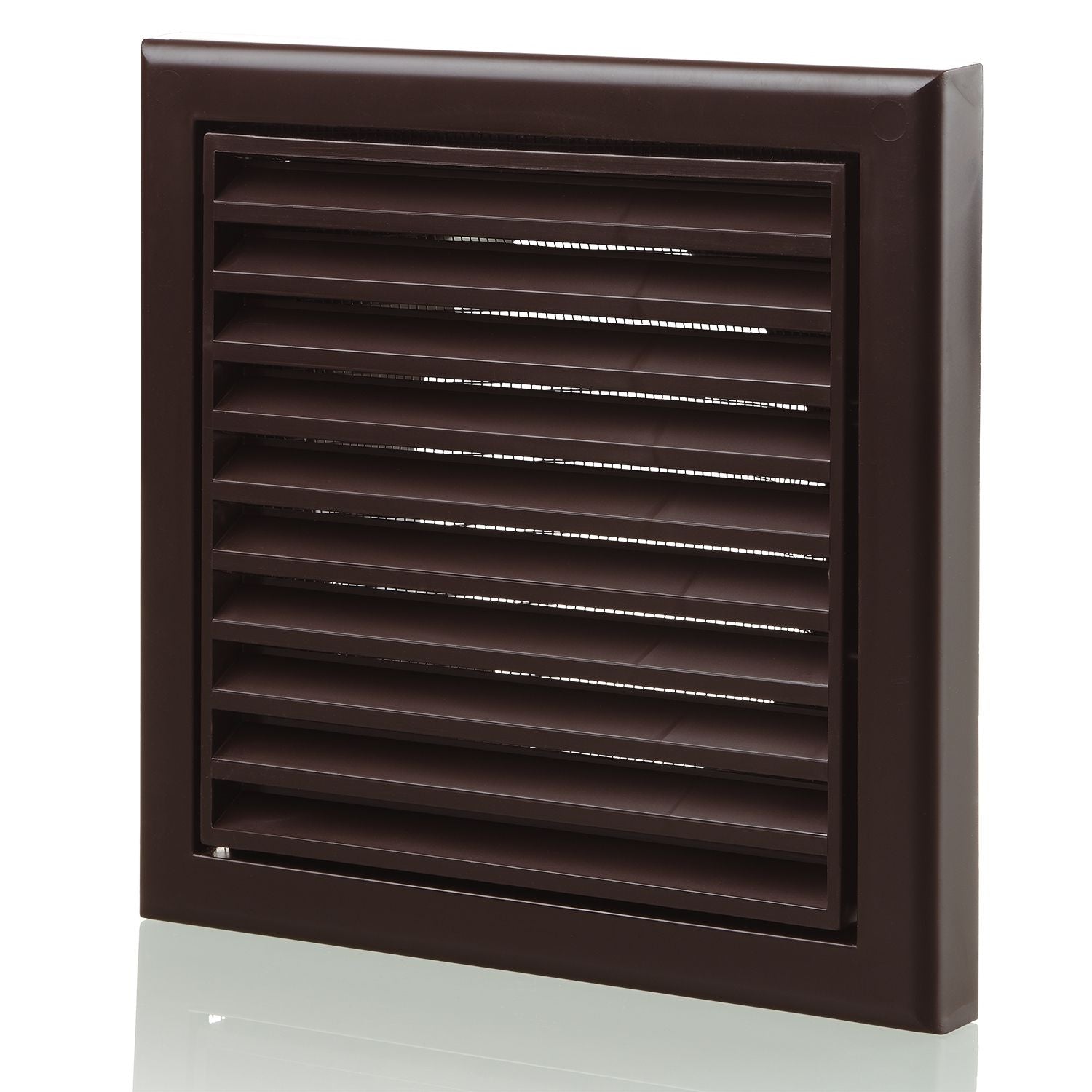 Blauberg 100mm Fixed Grille Vent Cover - Brown Metal Air Vent for Home & Office - Perfect for HVAC, Dryer, and Bathroom Ventilation Systems