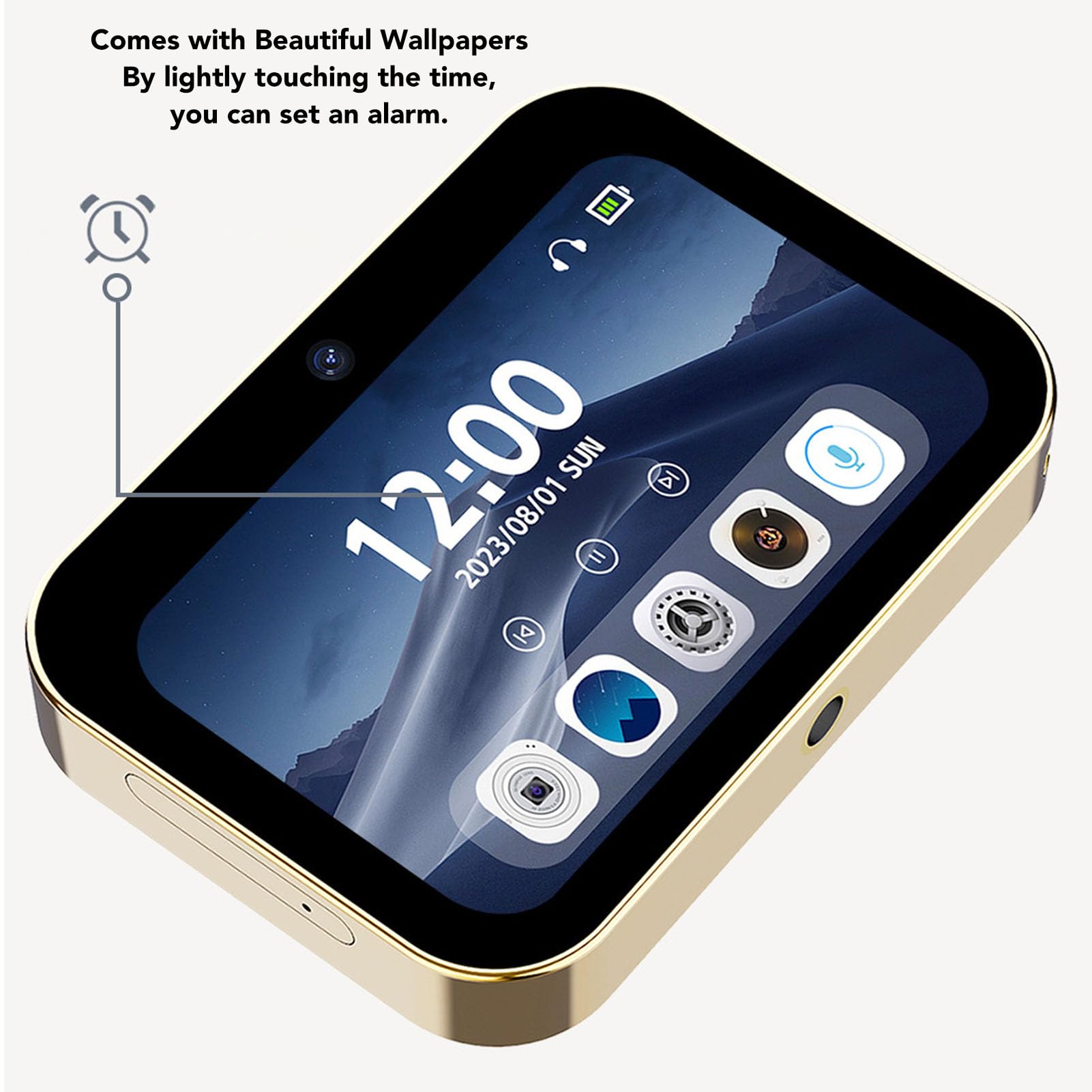 64MP 4K Digital Camera with 3 Inch Touchscreen, 120° Wide Angle Lens, Built-in Music Player & Video Recorder, 3600mAh Long-Lasting Battery - Perfect for Vlogging, Travel Photography and Multi-Camera Shooting (Gold)