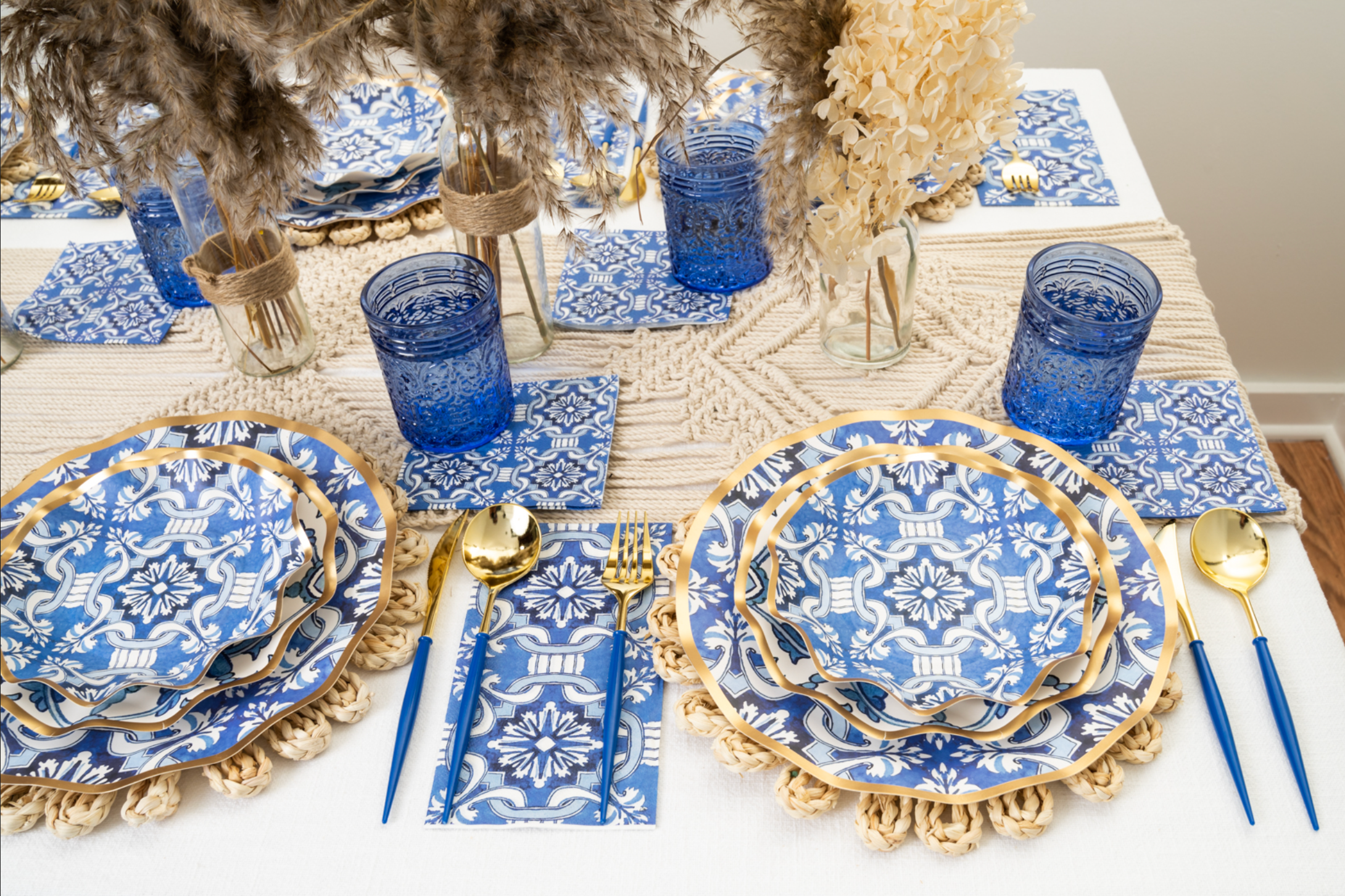 Premium Moroccan Lemons Table Setting - Handcrafted Ceramic Dinnerware Set for Elegant Dining & Home Decor | Perfect for Weddings, Parties & Special Occasions