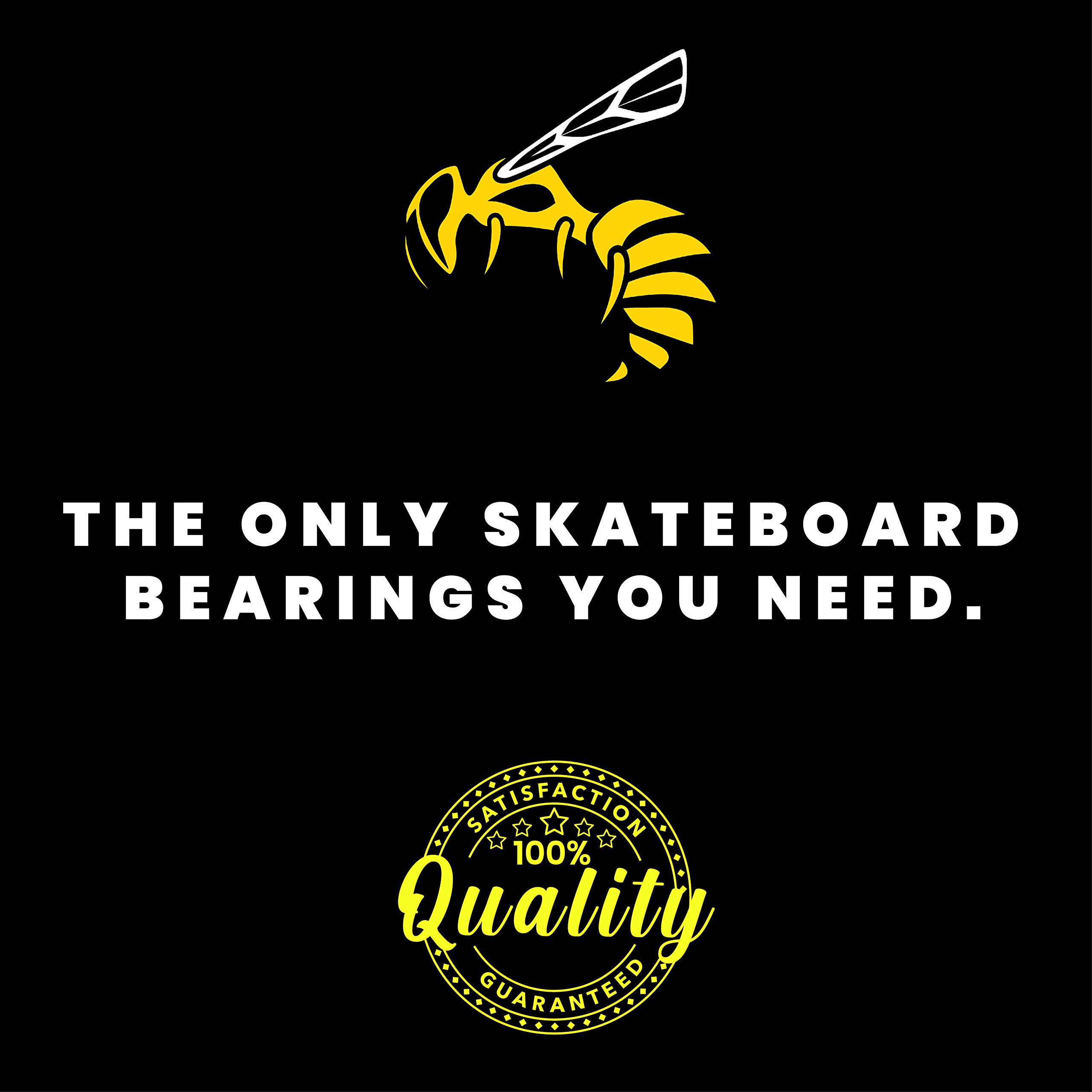 Premium Yellow Jacket 608 ABEC 11 Scooter Bearings - High Speed White Lightning Lubricant - Pack of 4 for Kick Scooters, Skateboards & Longboards - Perfect for Commuting, Tricks & Extreme Riding