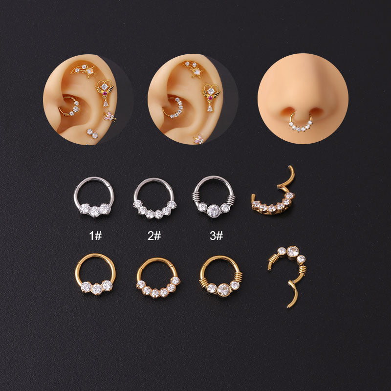 16G Cartilage CZ Tassel Hoop Nose Rings for Women | Hypoallergenic Surgical Steel Nose Jewelry | Perfect for Piercing, Parties & Everyday Wear - HSPJ639