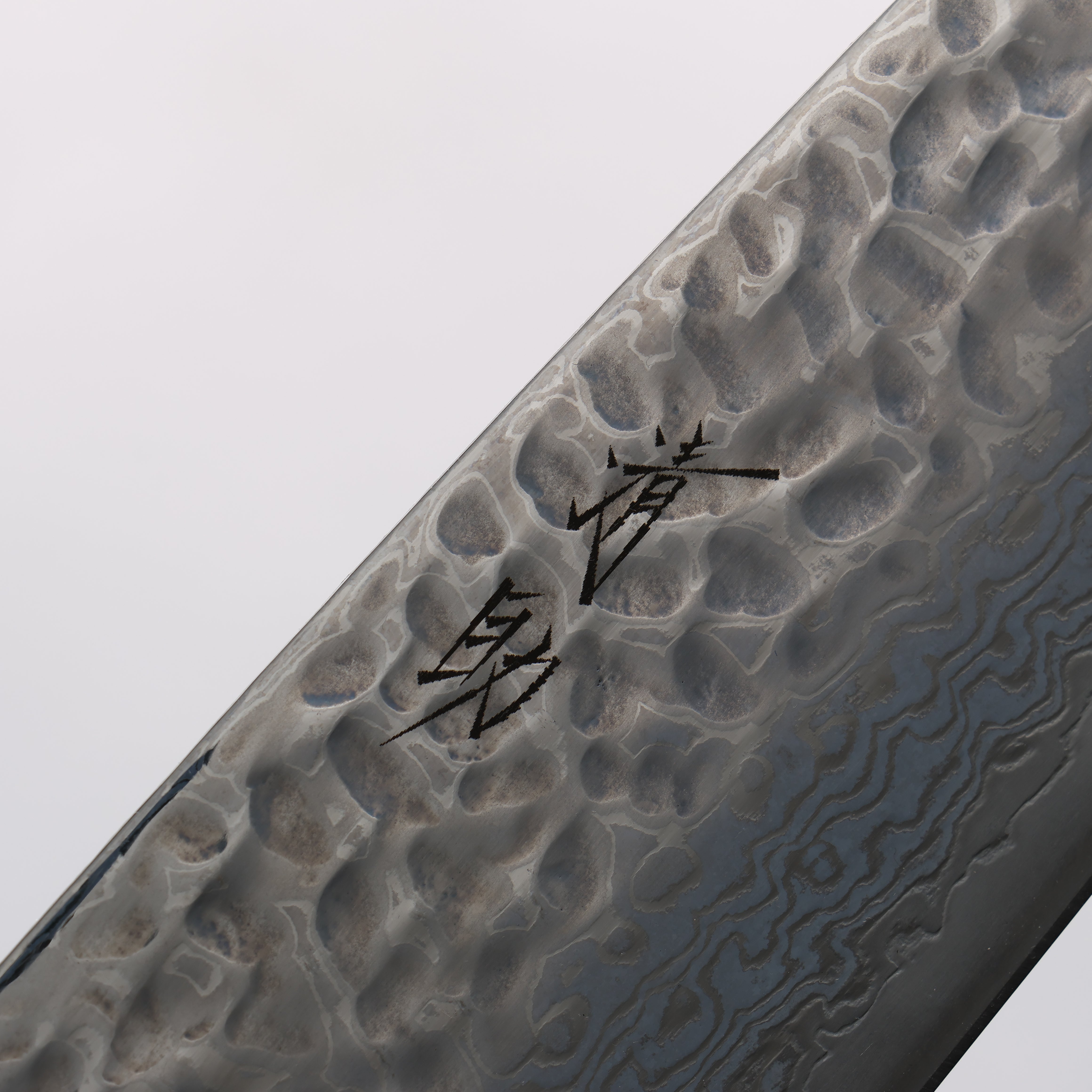 Premium Seisuke Geppaku Silver Steel No.3 Hammered Damascus Santoku Knife - 170mm Magnolia Wood Handle - Japanese Chef Knife for Slicing, Dicing & Chopping Vegetables, Meat & Fish