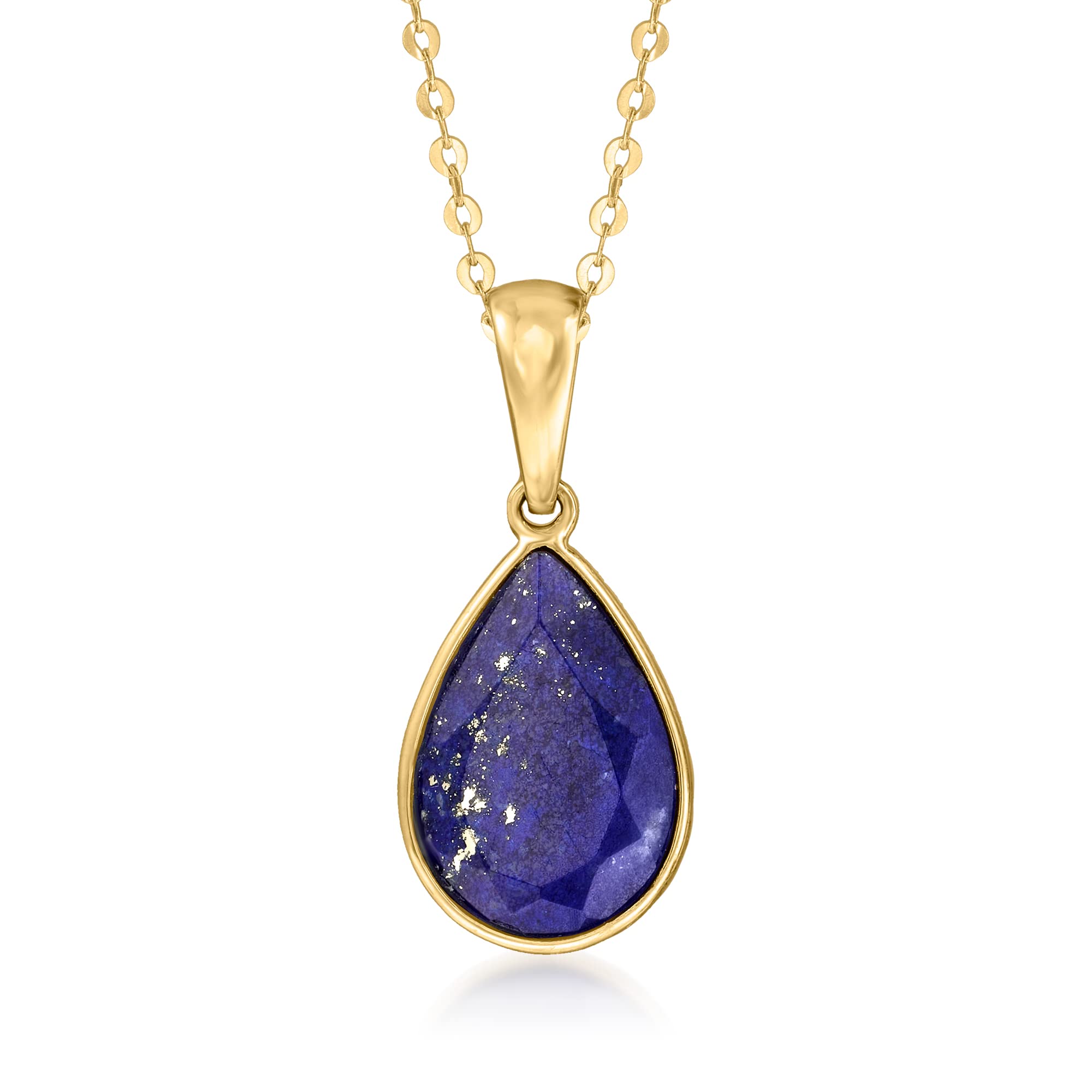 10kt Yellow Gold Canaria Lapis Pendant Necklace - Elegant Jewelry Gift for Women, Perfect for Birthdays, Anniversaries & Special Occasions