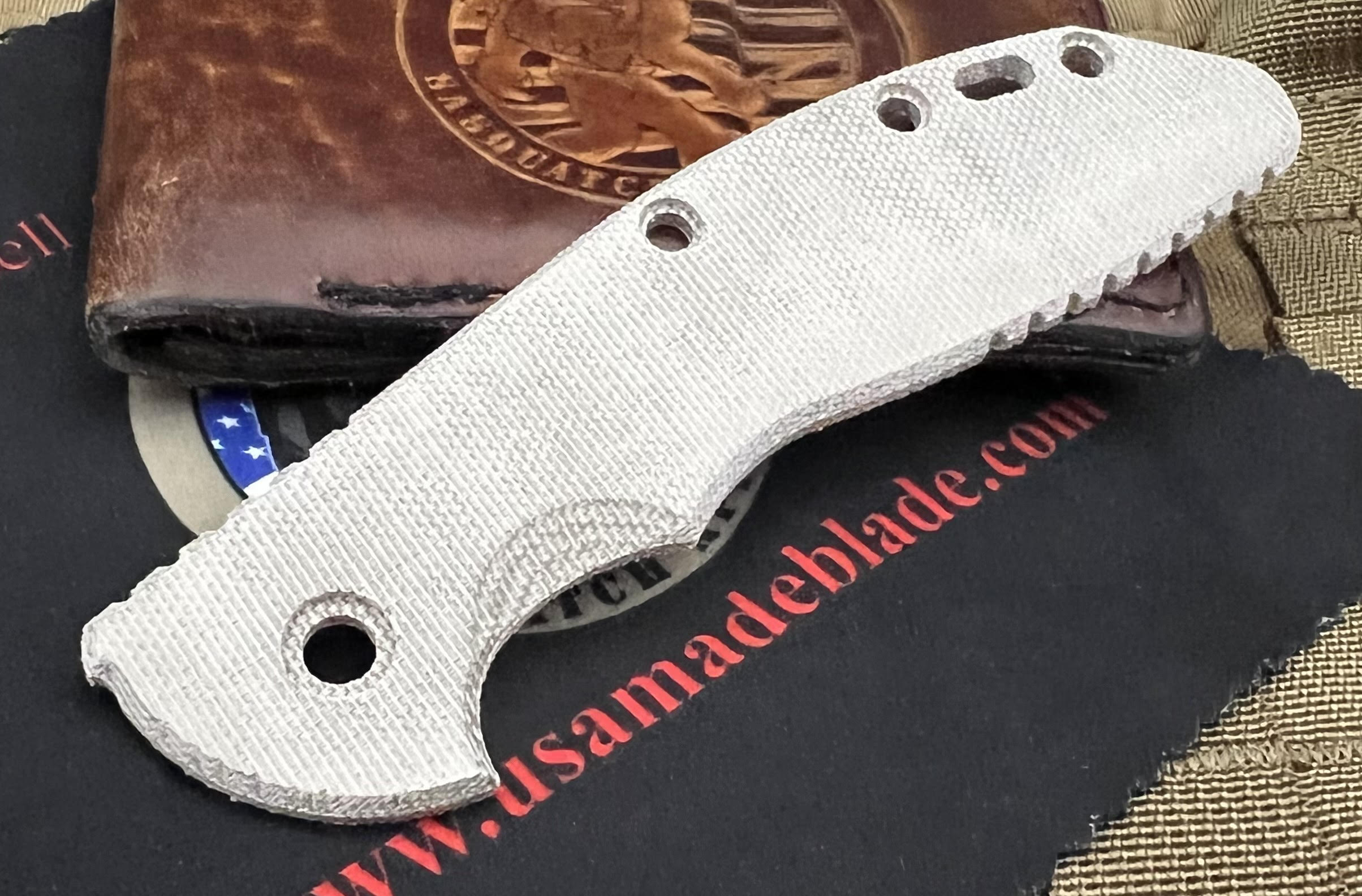 Premium OD Green Micarta Handle Scale for Hinderer XM-24 Knife - Durable & Tactical Grip for Outdoor Camping, Hunting, and EDC Use