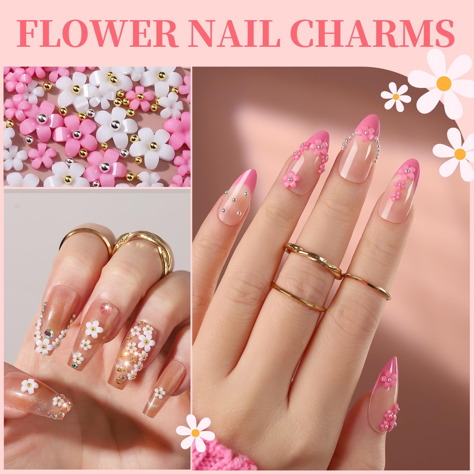 FANDAMEI Nail Art Kit with Charms, Gems, Rhinestones, Bows & Pearls - DIY Nail Design Set for Professional & Home Manicures - Perfect for Parties, Weddings, and Special Occasions