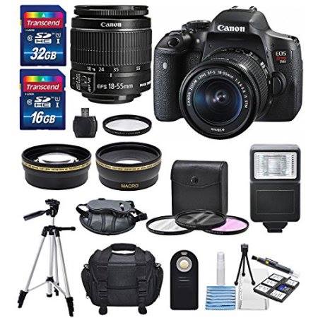 Canon EOS Rebel T6i 800D DSLR Camera with 18-55mm Lens Kit - Includes Tripod, Memory Card & Camera Bag - Perfect for Travel Photography, Vlogging & Beginner Photographers