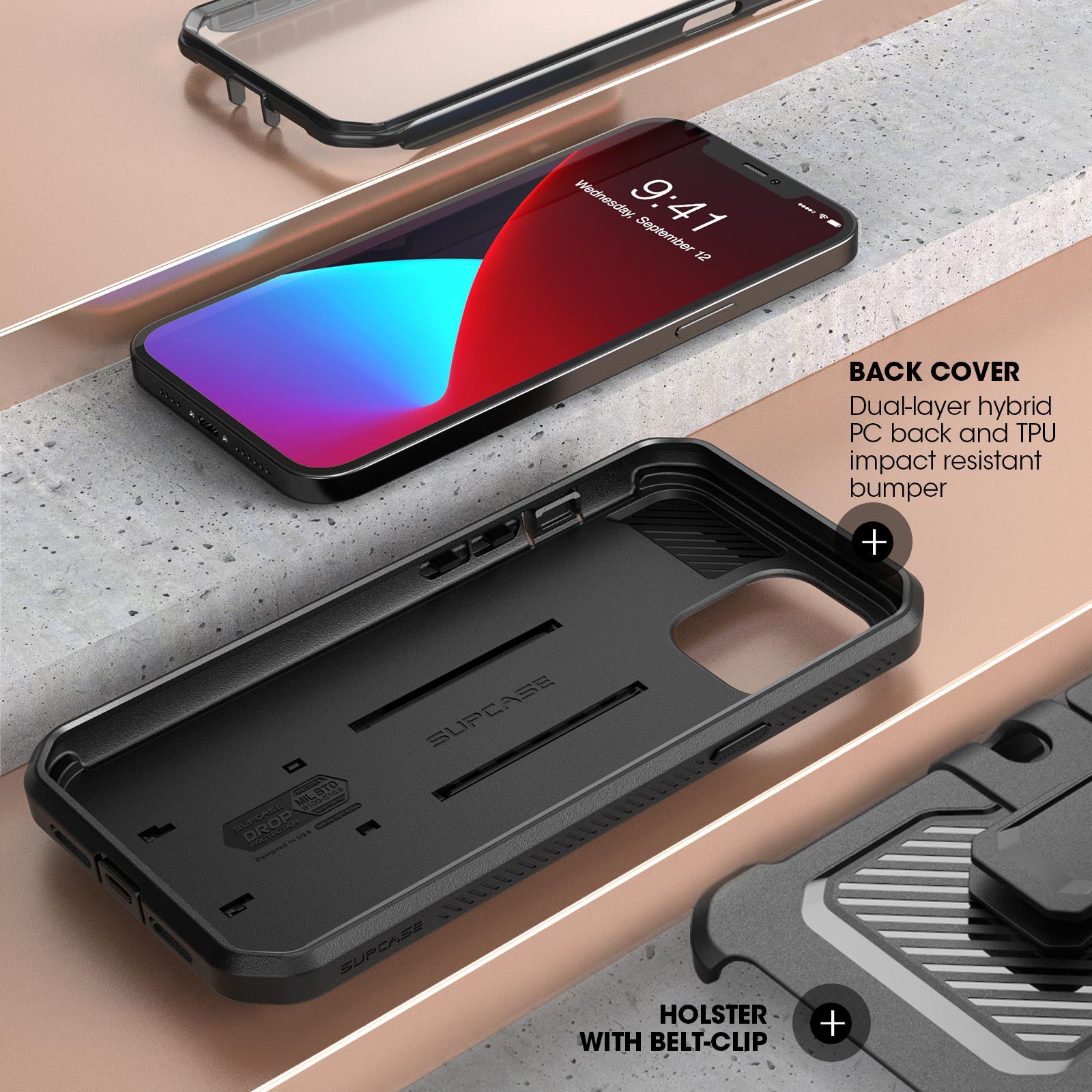 iPhone 12 Pro 6.1 Inch Case - Unicorn Beetle Pro Rugged Protective Cover | Shockproof, Drop Proof & Scratch Resistant | Perfect for Outdoor, Work & Daily Use