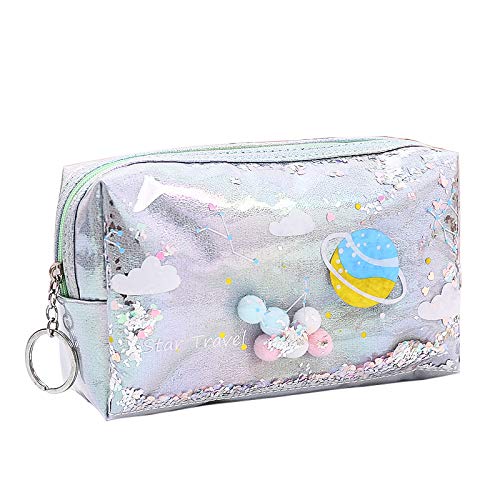 Waterproof Travel Cosmetic Bag for Women - Portable Makeup Organizer Pouch, Grey Wash Bag for Outdoor, Gym, and Bathroom Storage | Perfect for Travel, Camping & Daily Use
