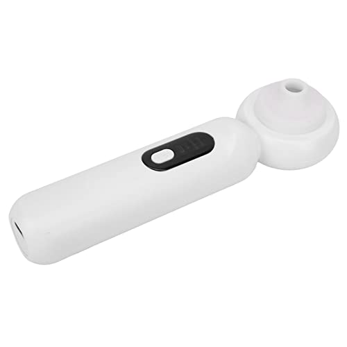 Rechargeable Electric Blackhead Remover Tool with Dual LED Lights & 15x Magnifying Glass - Portable Pore Cleaner for Face, Nose & Skin Care - Perfect for Travel, Home Spa & Daily Skincare Routine (White)