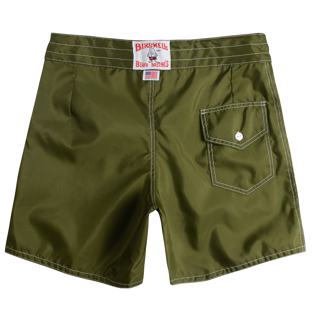 Birdwell 300 Men's Swim Trunks - Quick Dry Boardshorts for Surfing, Swimming & Beach Activities - ARMY Green Military Style