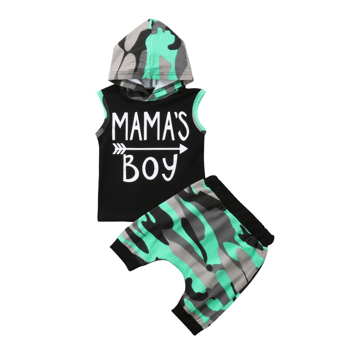Toddler Boys Summer Outfits - 2-Piece Sleeveless Hooded Shirt & Shorts Set | Breathable Cotton Playwear for Active Kids | Perfect for Playdates, Beach Trips & Summer Adventures