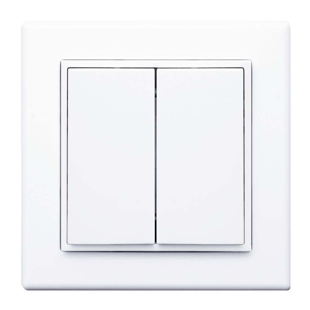 Leviton WSS0S-E2W 3x3 Dual Rocker Light Switch, White - Perfect for Home, Office & Commercial Electrical Installations