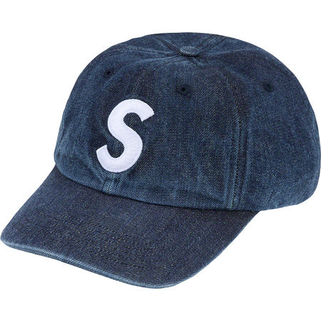 Supreme Kevlar Denim S Logo 6-Panel Cap - Indigo Blue Baseball Hat for Men - Streetwear Fashion & Urban Style Accessory for Daily Wear, Sports & Outdoor Activities