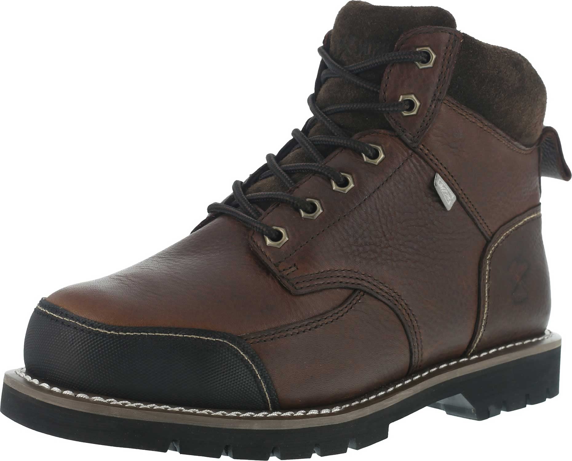 Iron Age Men's Dozer Electrical Hazard Steel Toe Work Safety Shoes - Brown for Construction, Warehouse & Industrial Work