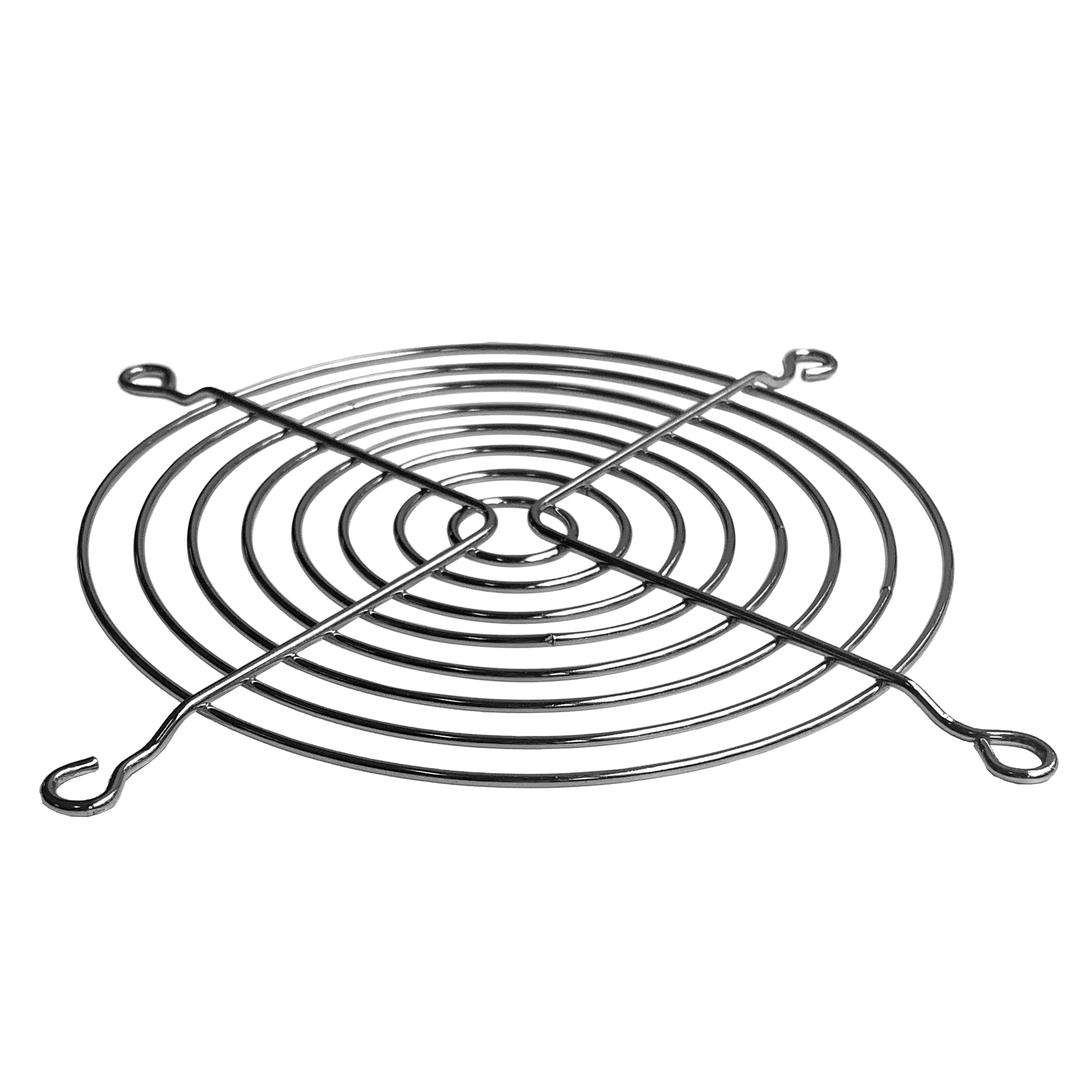 120mm Black or Chrome PC Fan Grill with Finger Guard - Durable Metal Mesh for Computer Case Cooling & Safety Protection - Perfect for Gaming PCs, Workstations, and Home Office Setups